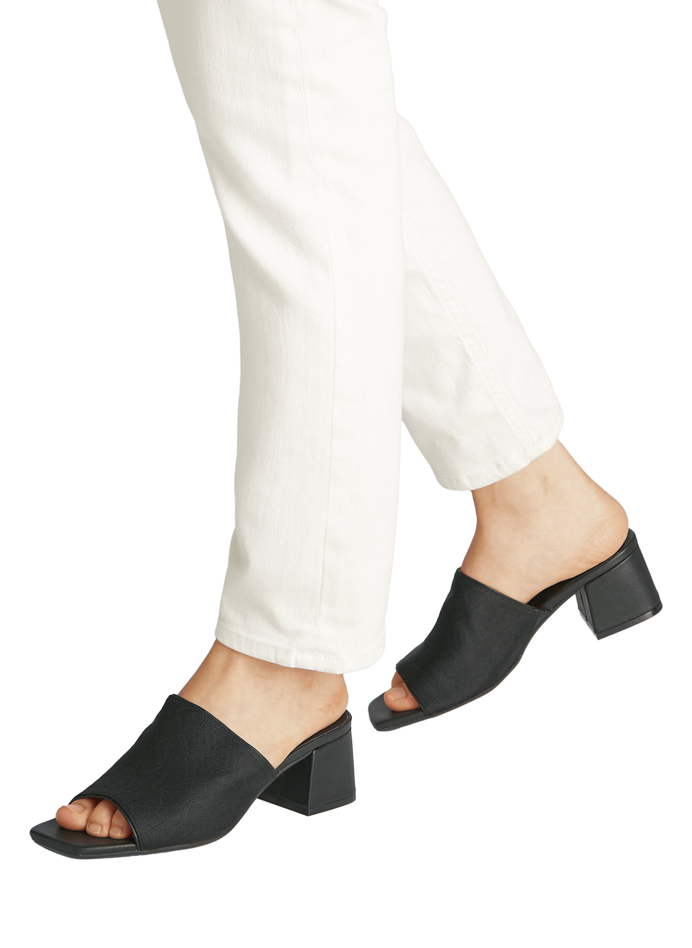 Mules à logo CALVIN KLEIN Noir