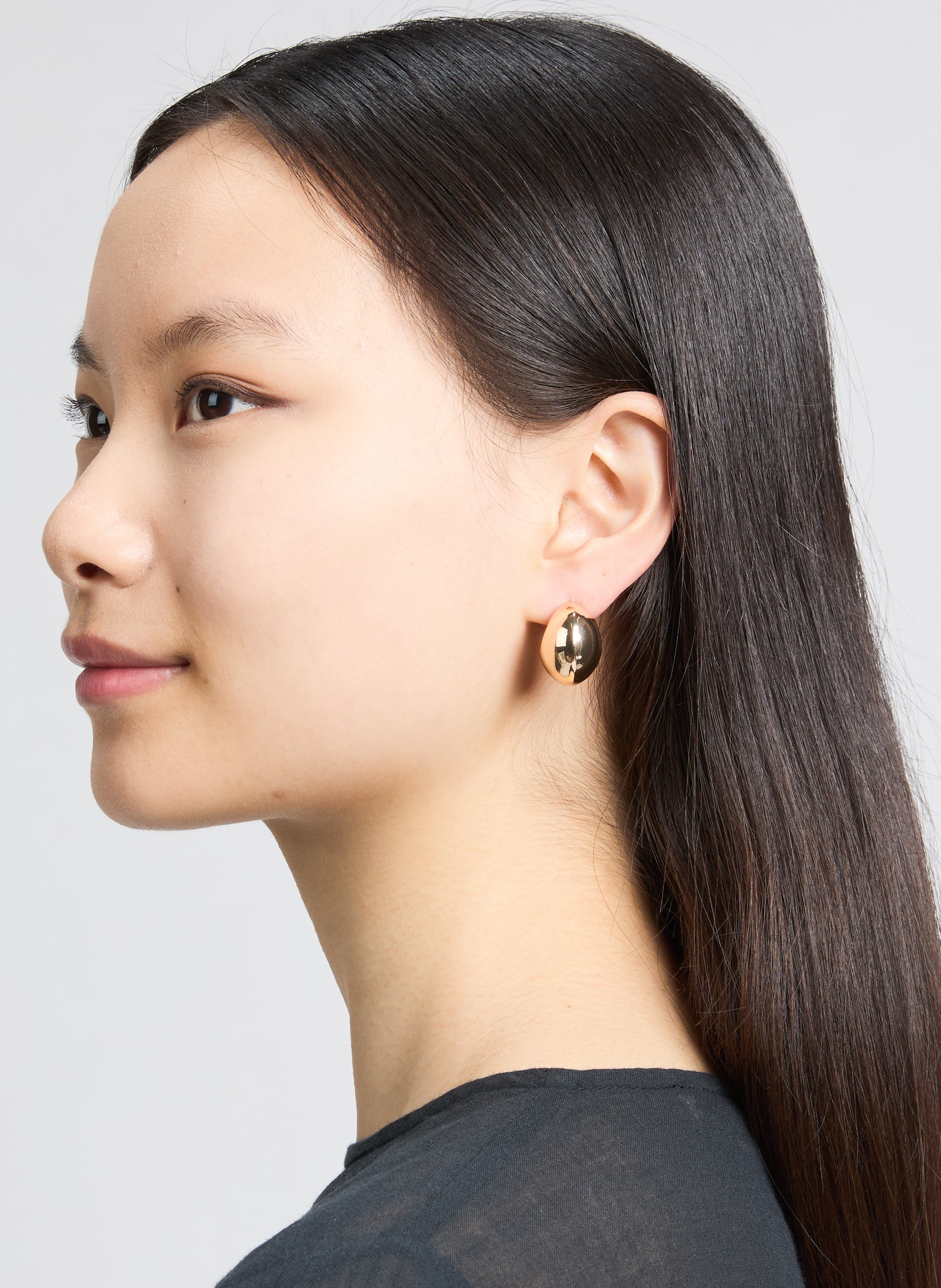 Boucles d'oreille rondes  AU PRINTEMPS PARIS Doré