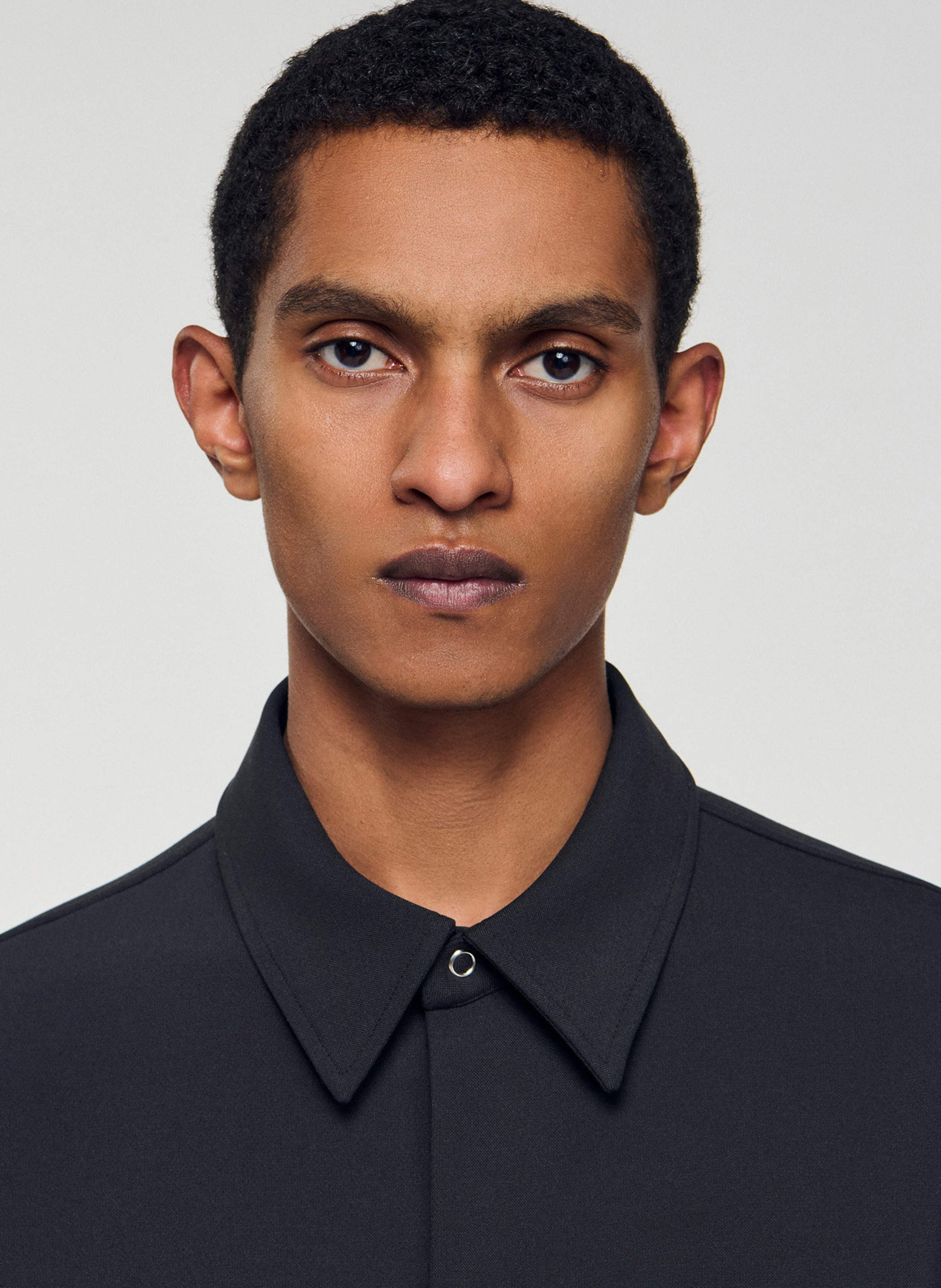 Chemise droite à col classique SANDRO Gris