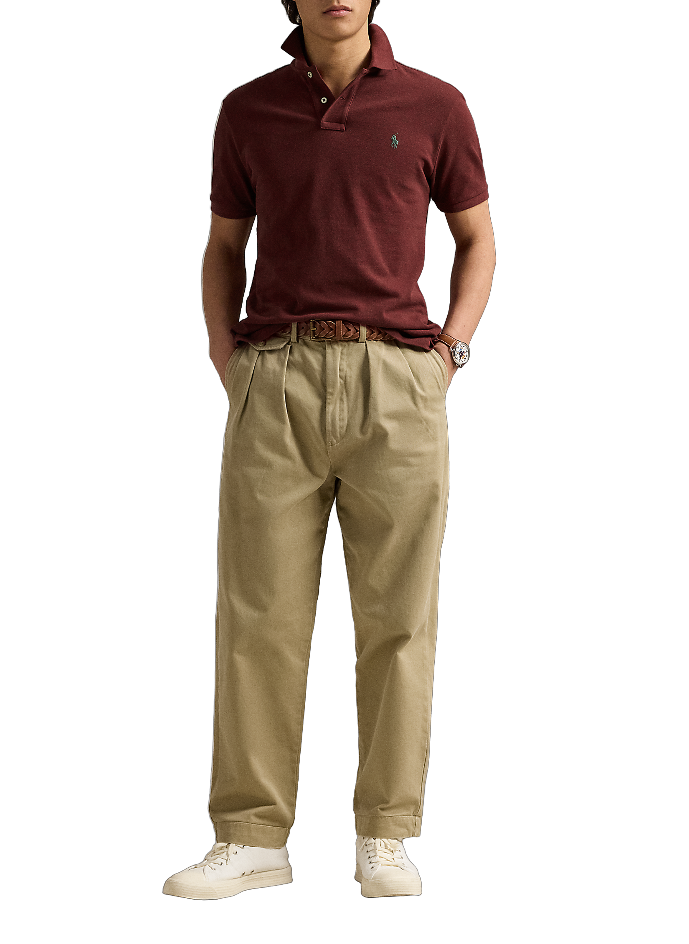 Organic cotton piqué polo shirt POLO RALPH LAUREN Red