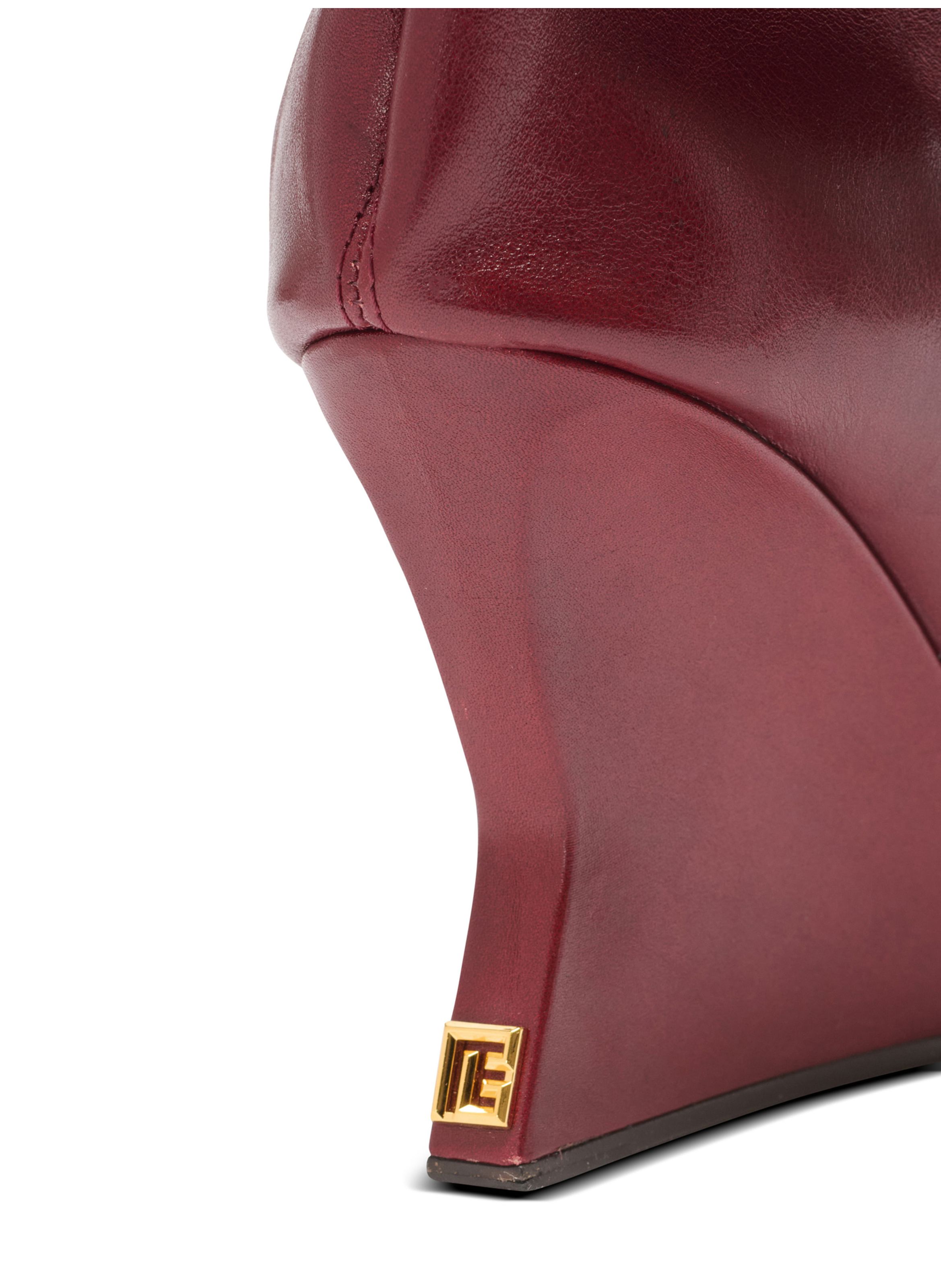 Bottes cuissardes wedge BALMAIN Marron