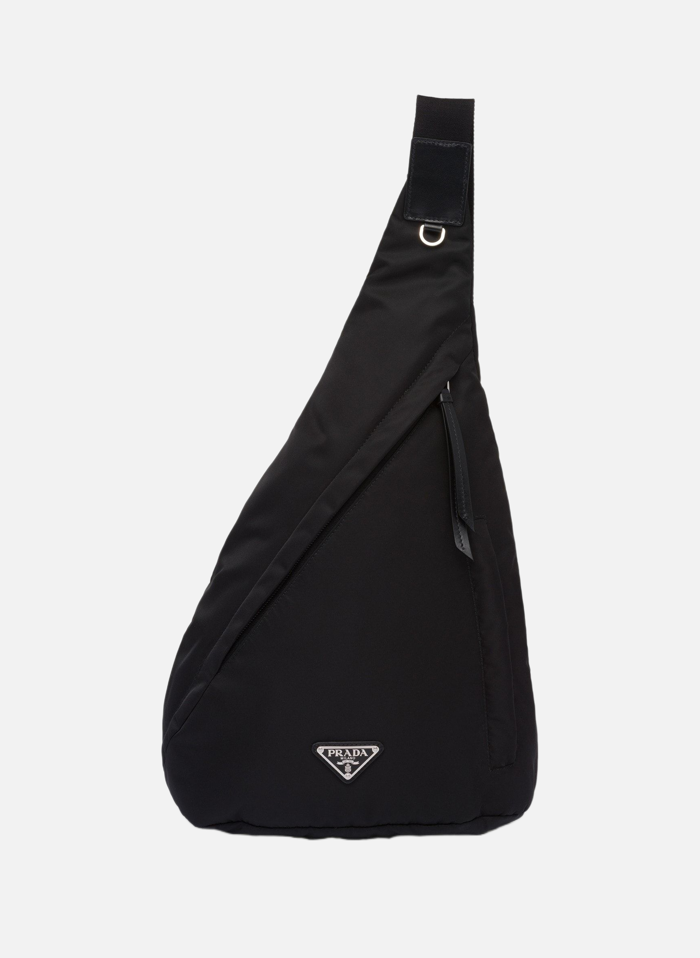 Sac à dos en re-nylon et cuir PRADA Noir