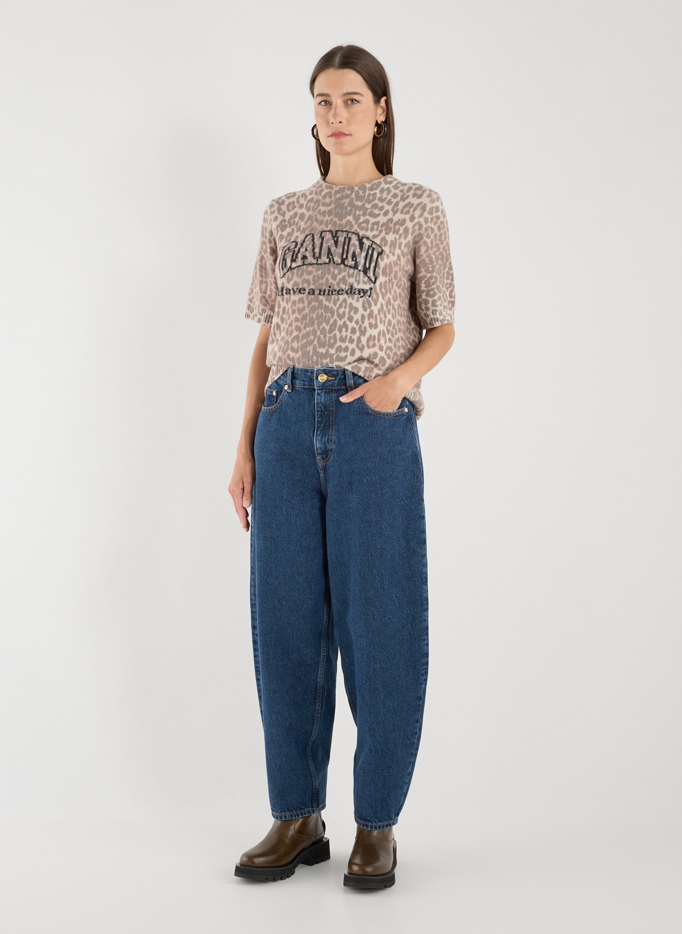 Pull sans manches à motif  GANNI Multicolore