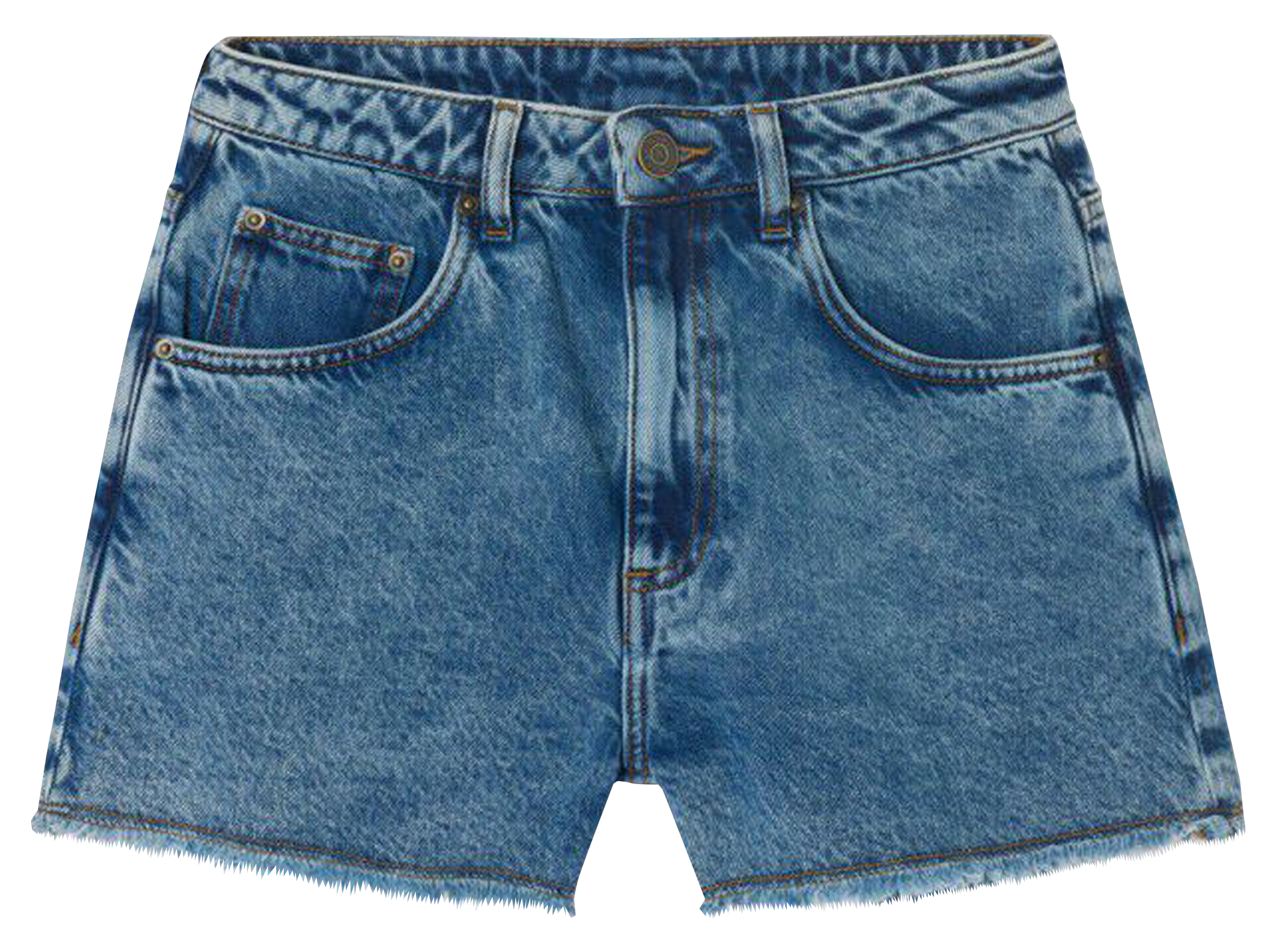 Short droit en coton mélangé joybird-b AMERICAN VINTAGE Bleu