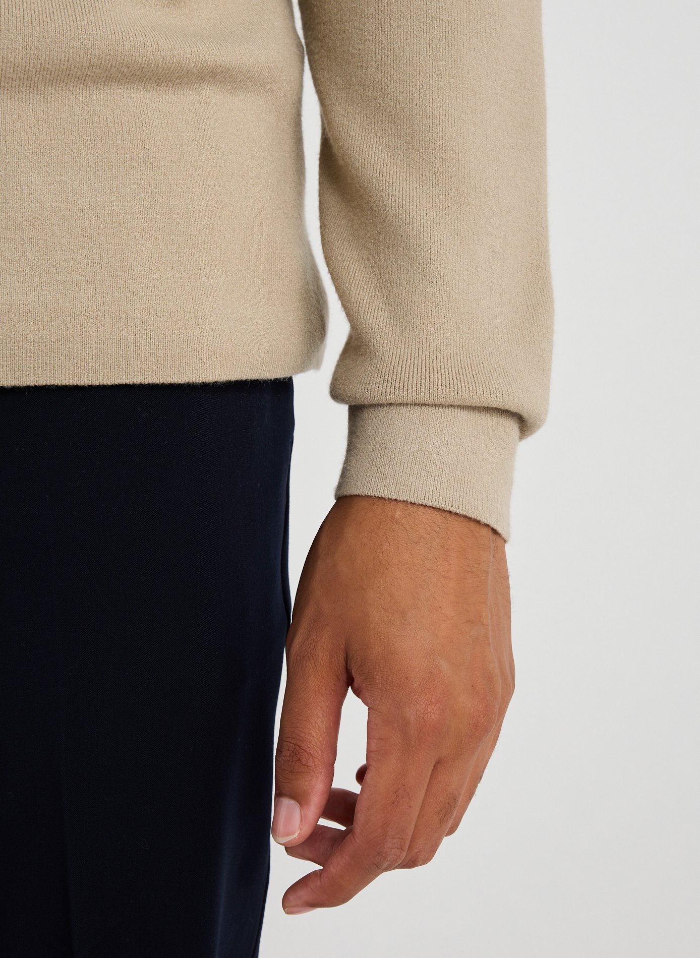 Pull droit col rond  SAMSOE SAMSOE Beige