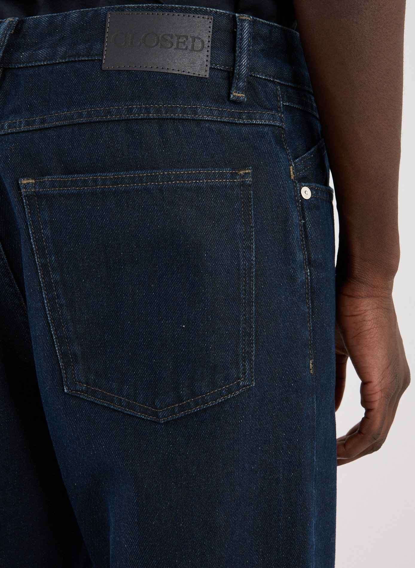 Jean droit décontracté en coton CLOSED Bleu