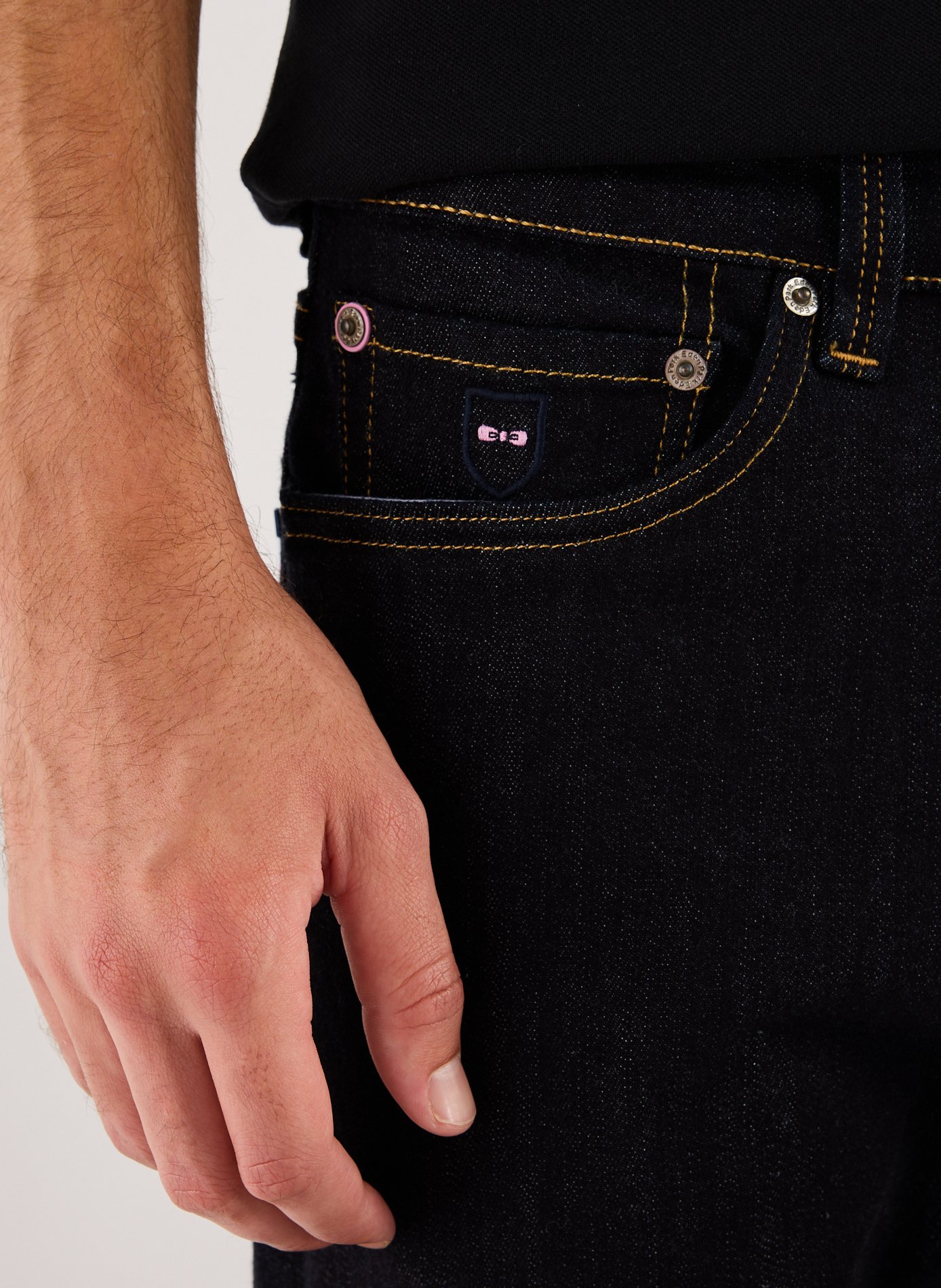 Straight-cut cotton-blend jeans EDEN PARK Blue