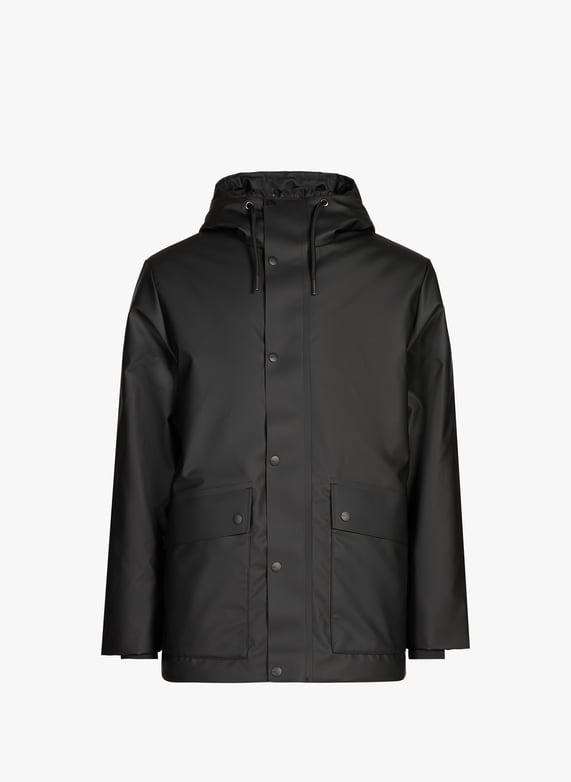 Straight hooded parka | Black by RAINS Straight hooded parka Black