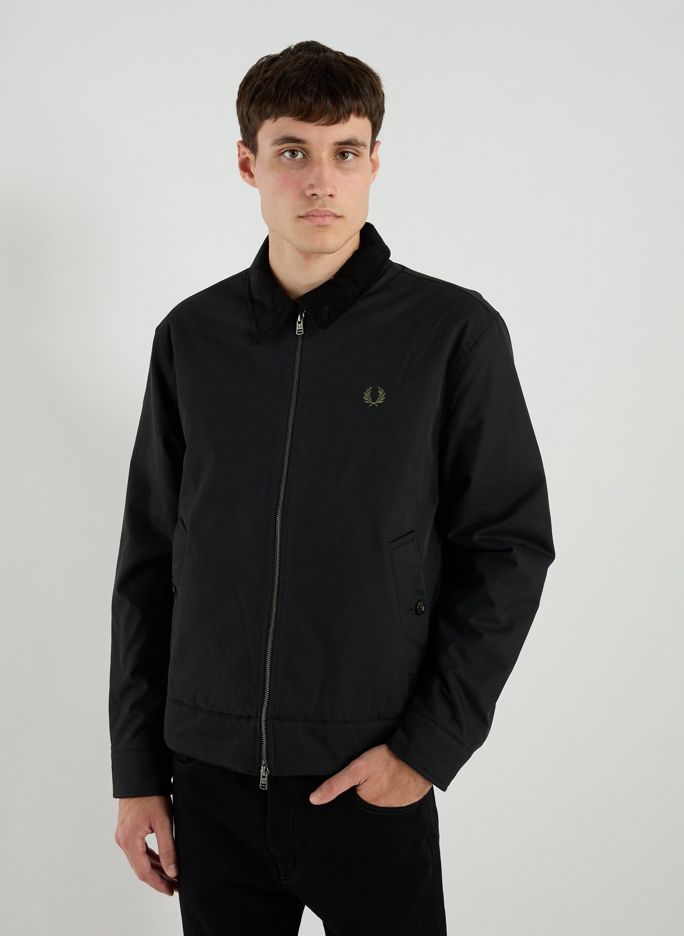FRED PERRY Cotton-blend jacket Black