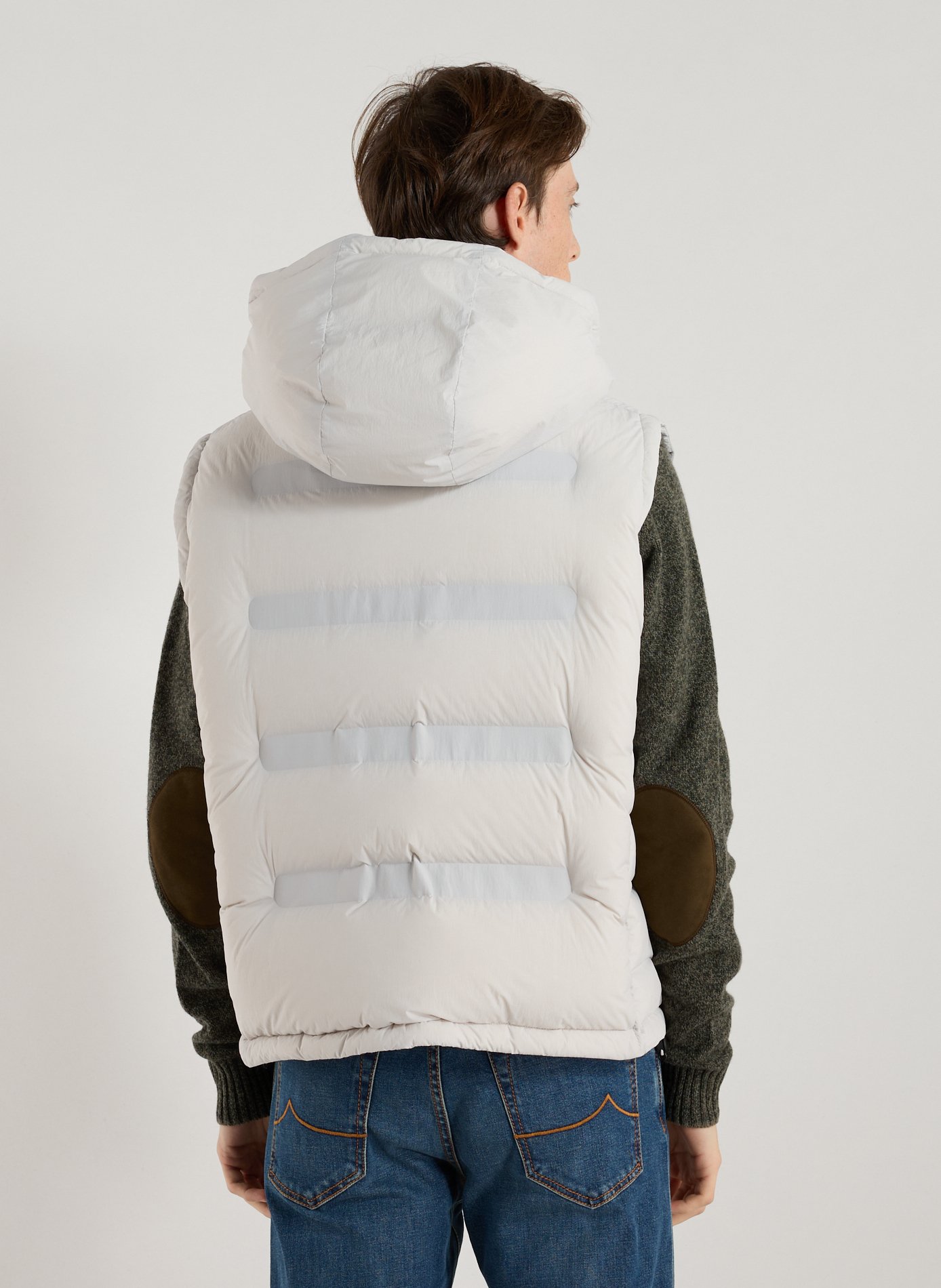 Quilted hooded sleeveless puffer jacket COLMAR Grey