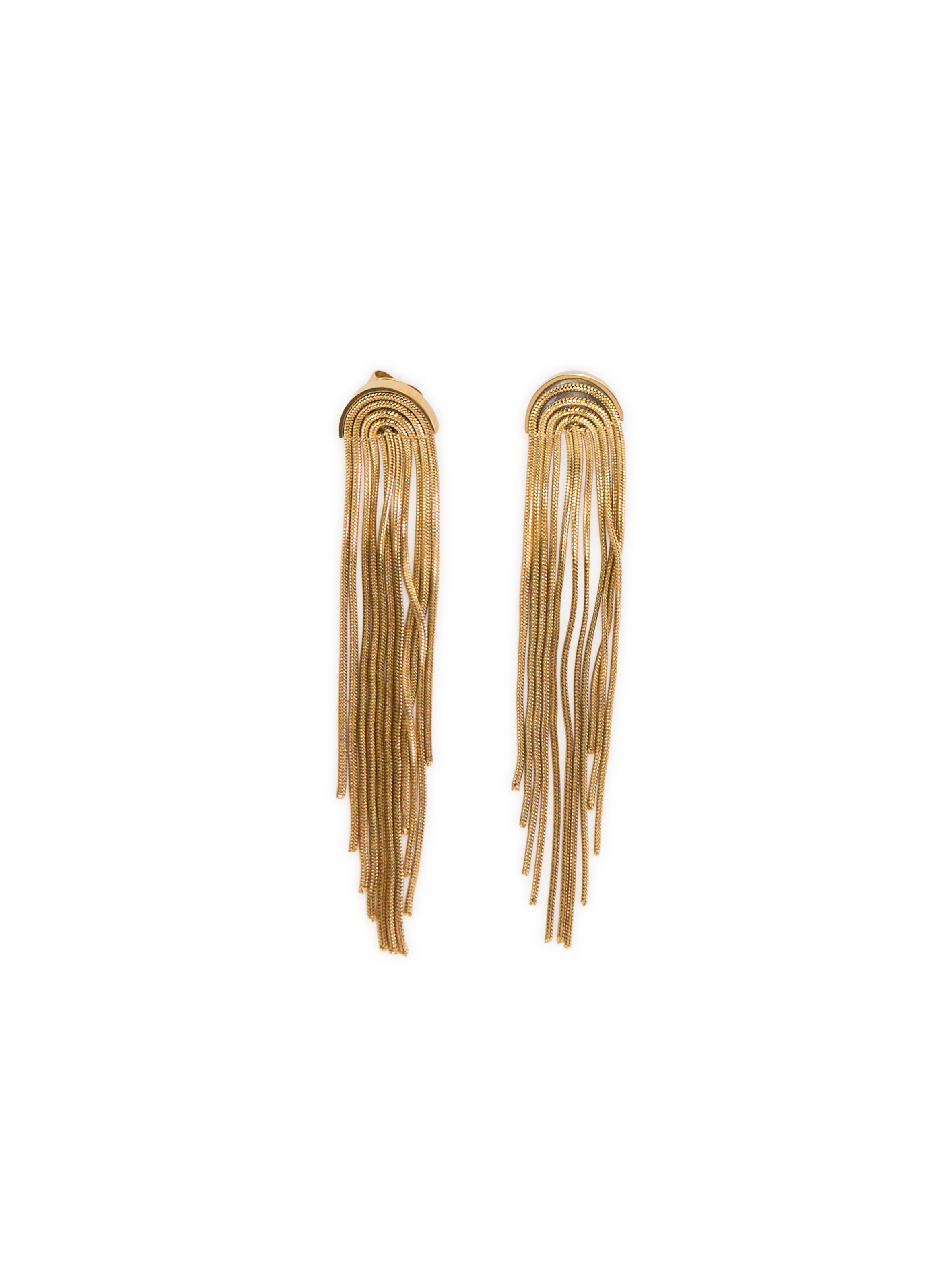 AU PRINTEMPS PARIS Hanging chain earrings Golden