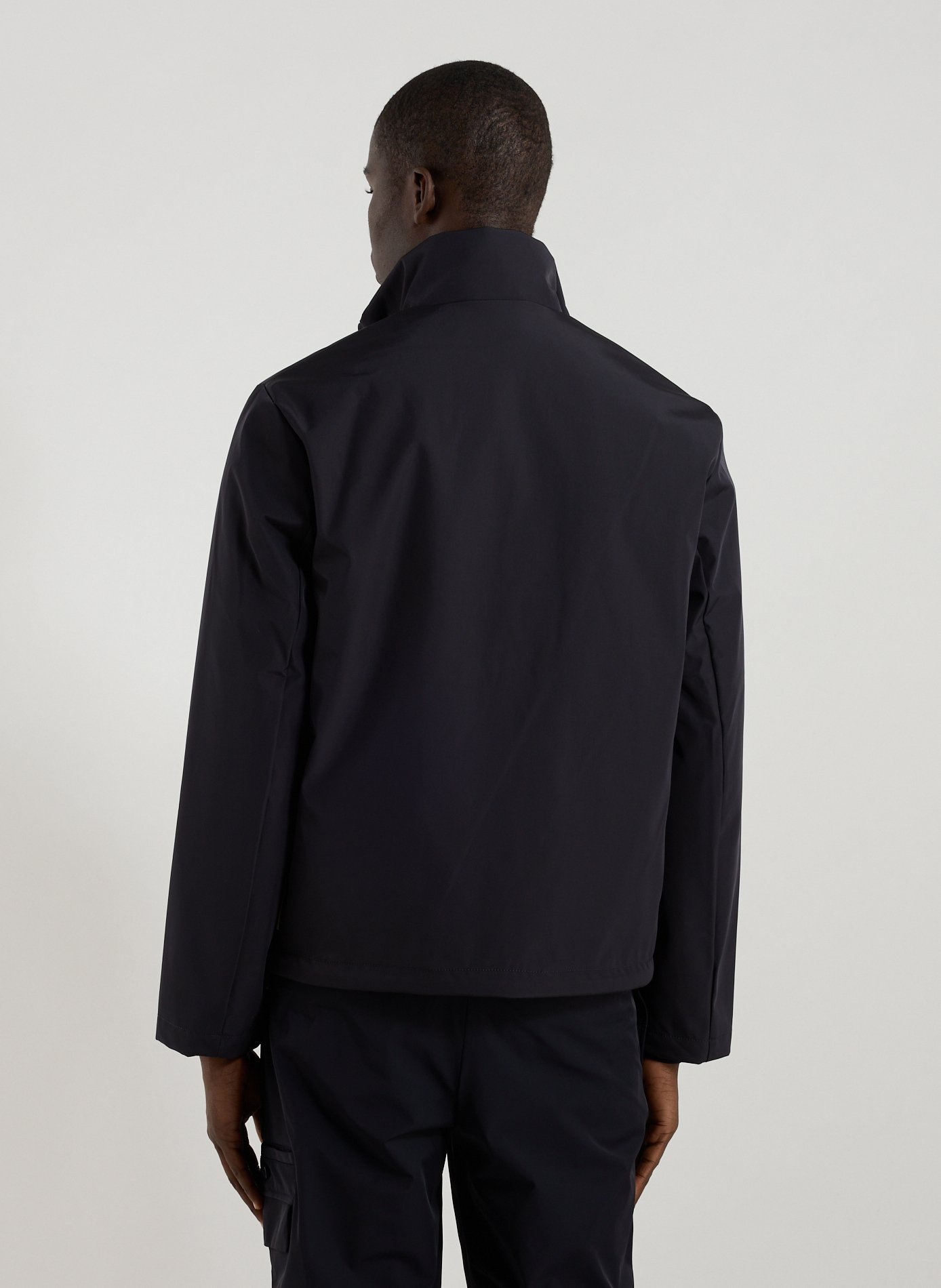 Straight jacket with high collar ARMANI EXCHANGE Blue