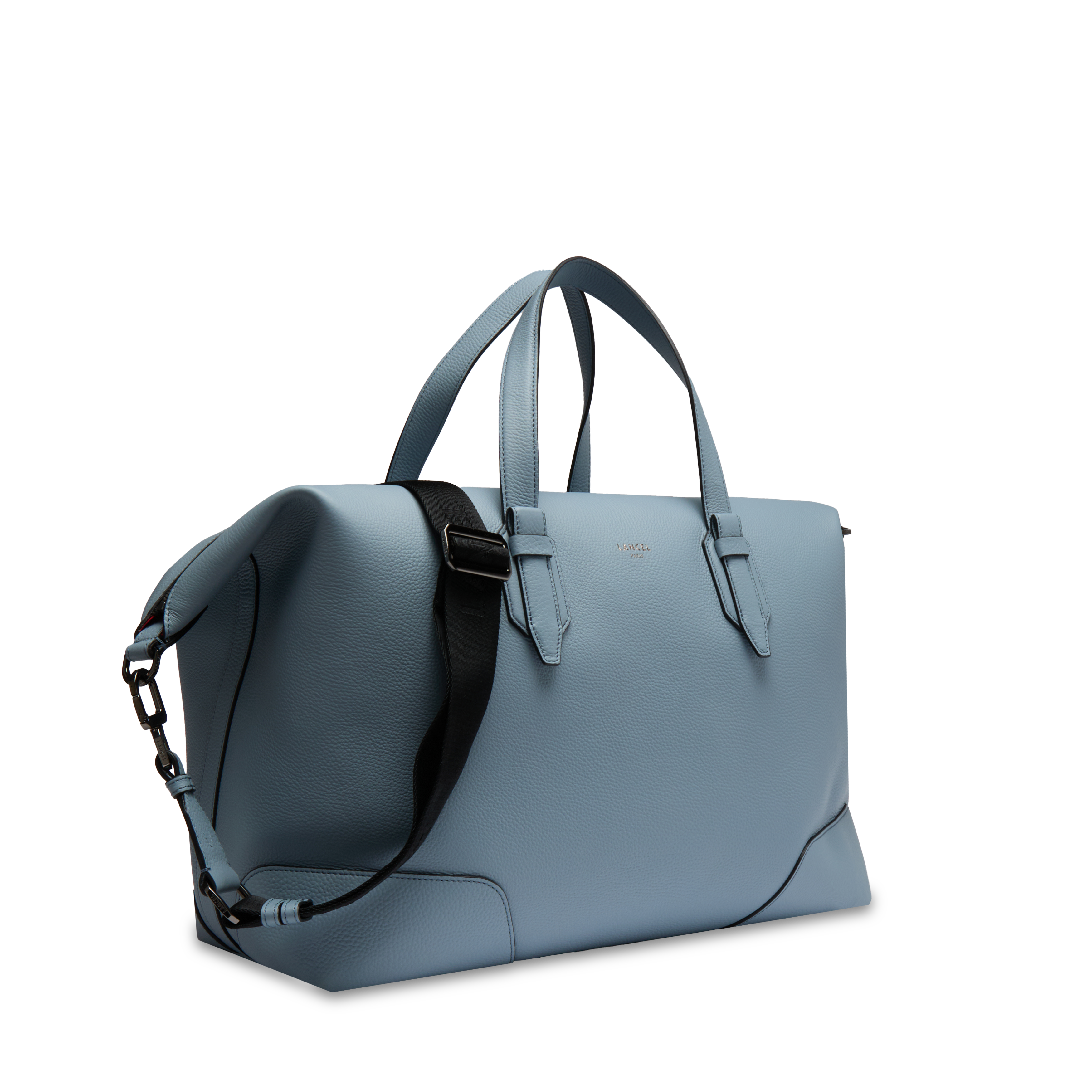 Sac weekend zippé charlie de lancel en cuir LANCEL Bleu