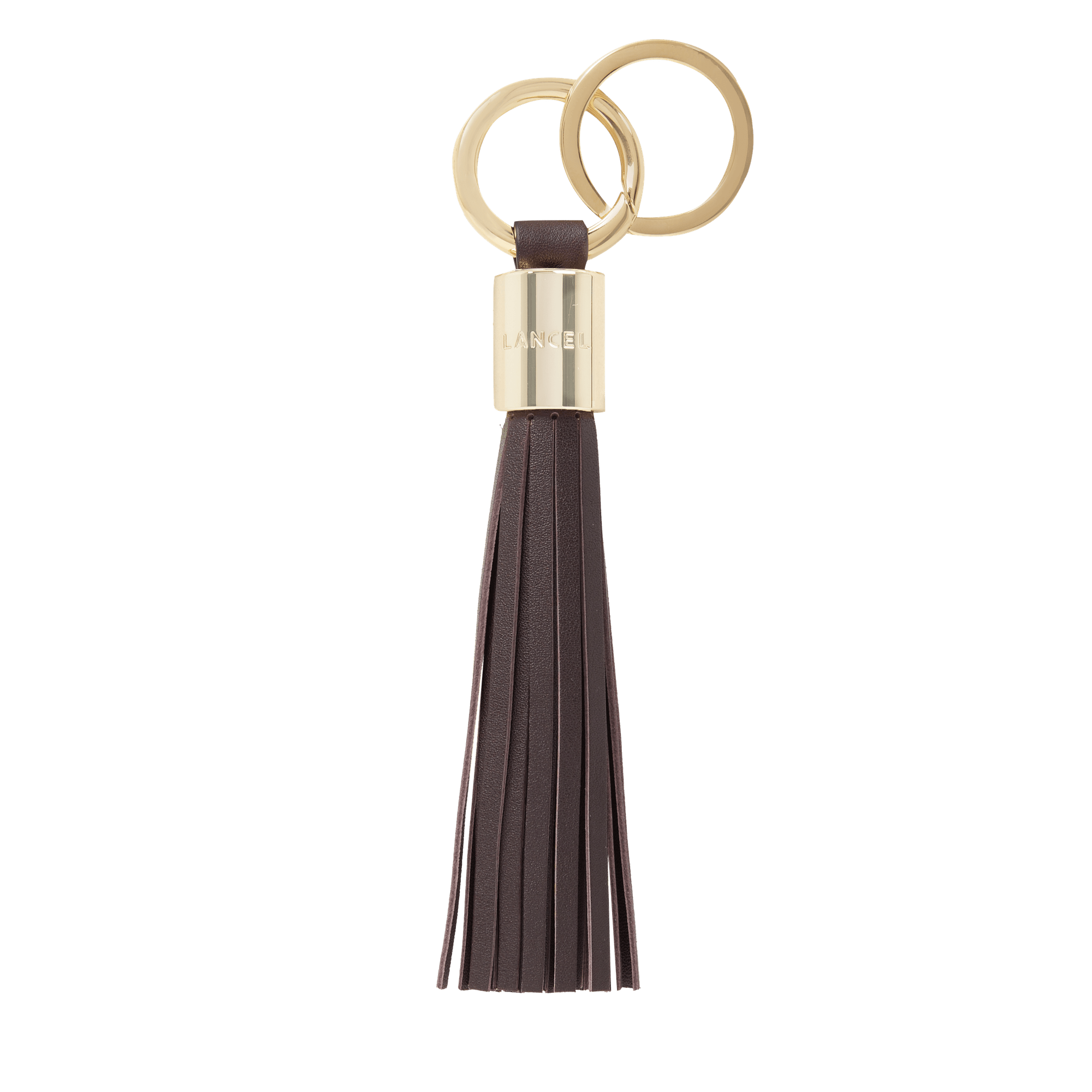Keychain pompon large premier flirt by lancel in leather LANCEL Brown