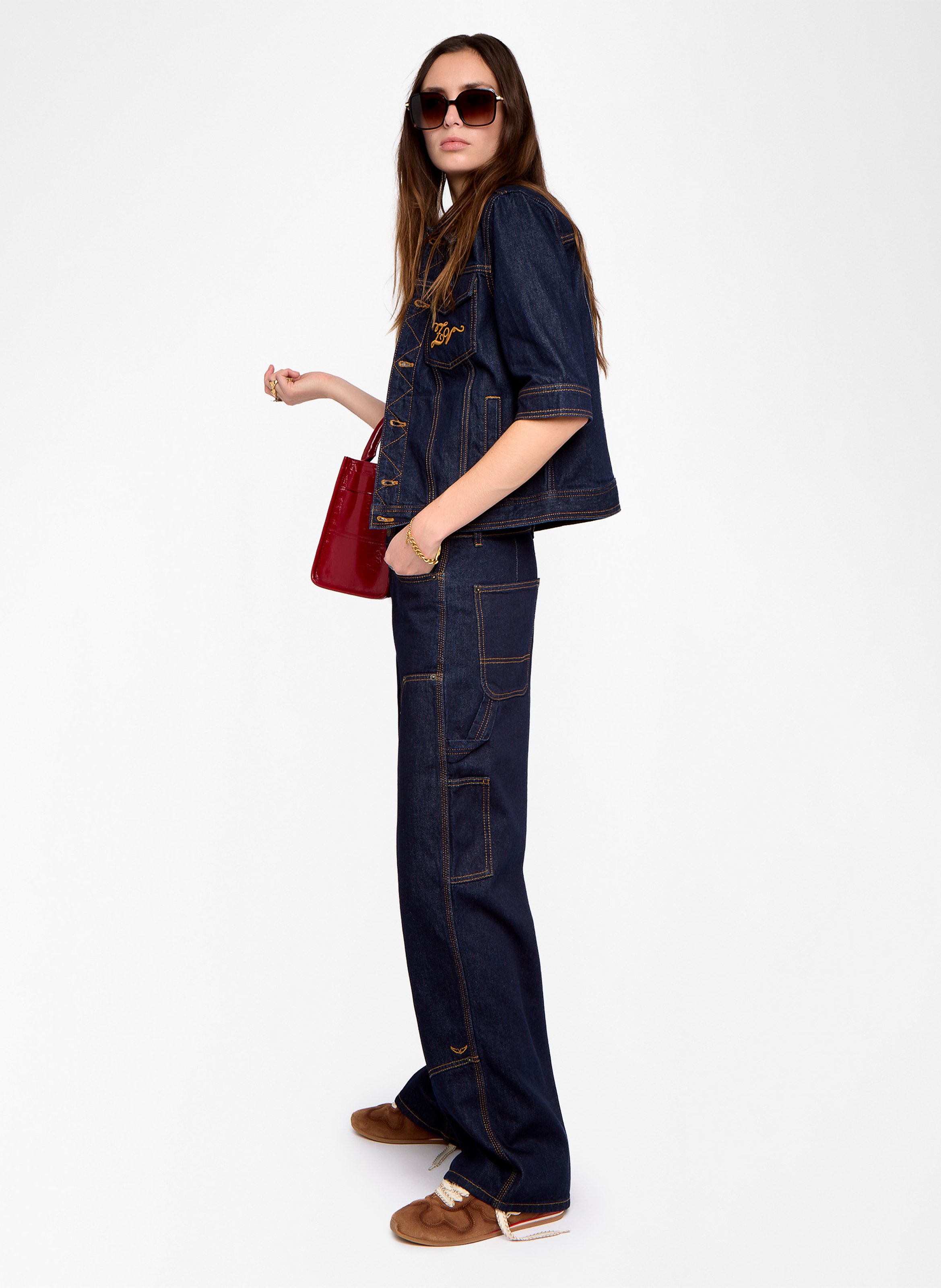 Chemise droite en jean brut kyo ZADIG&VOLTAIRE Bleu