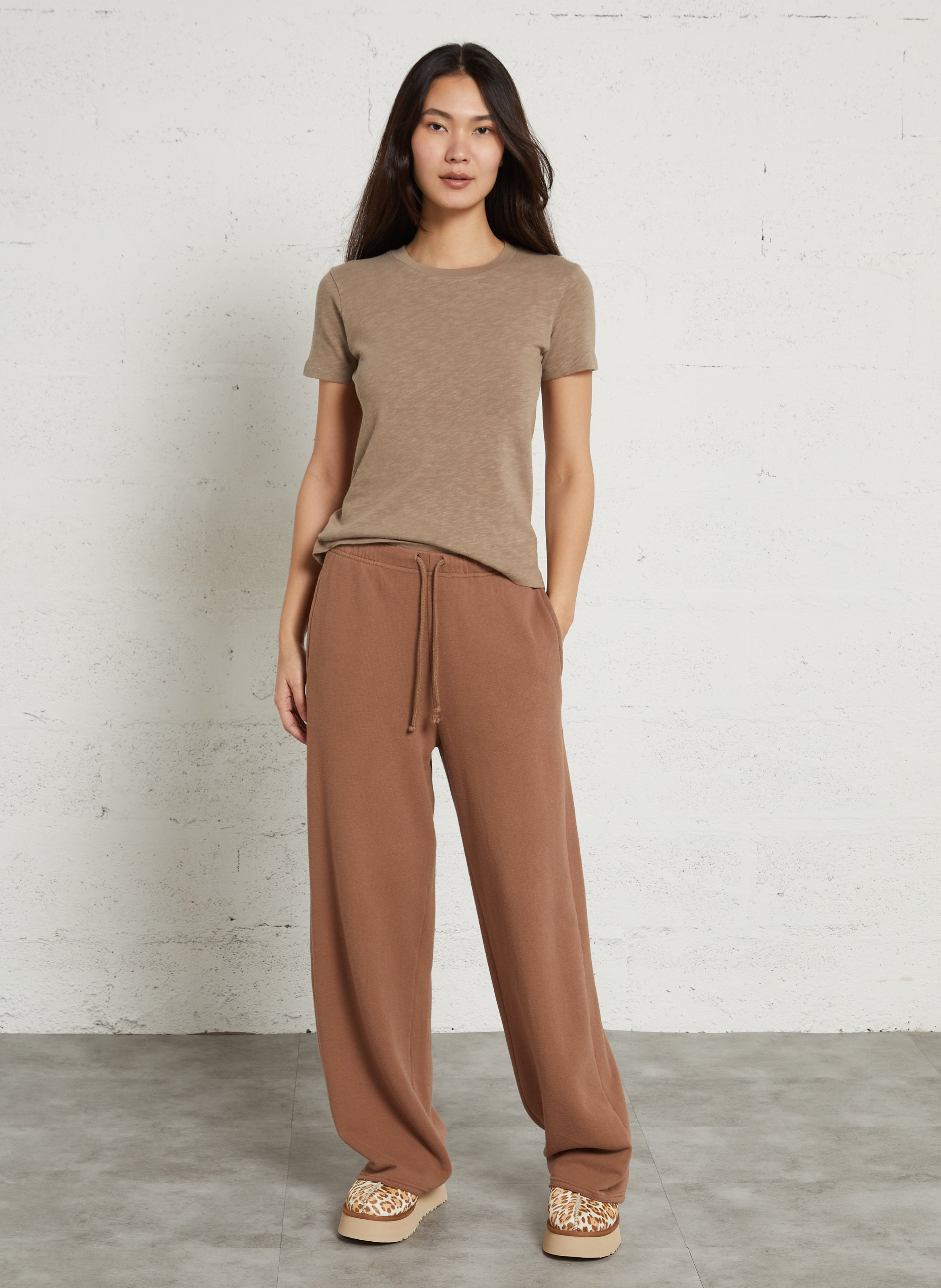 Jogging ample en coton mélangé atubay AMERICAN VINTAGE Marron