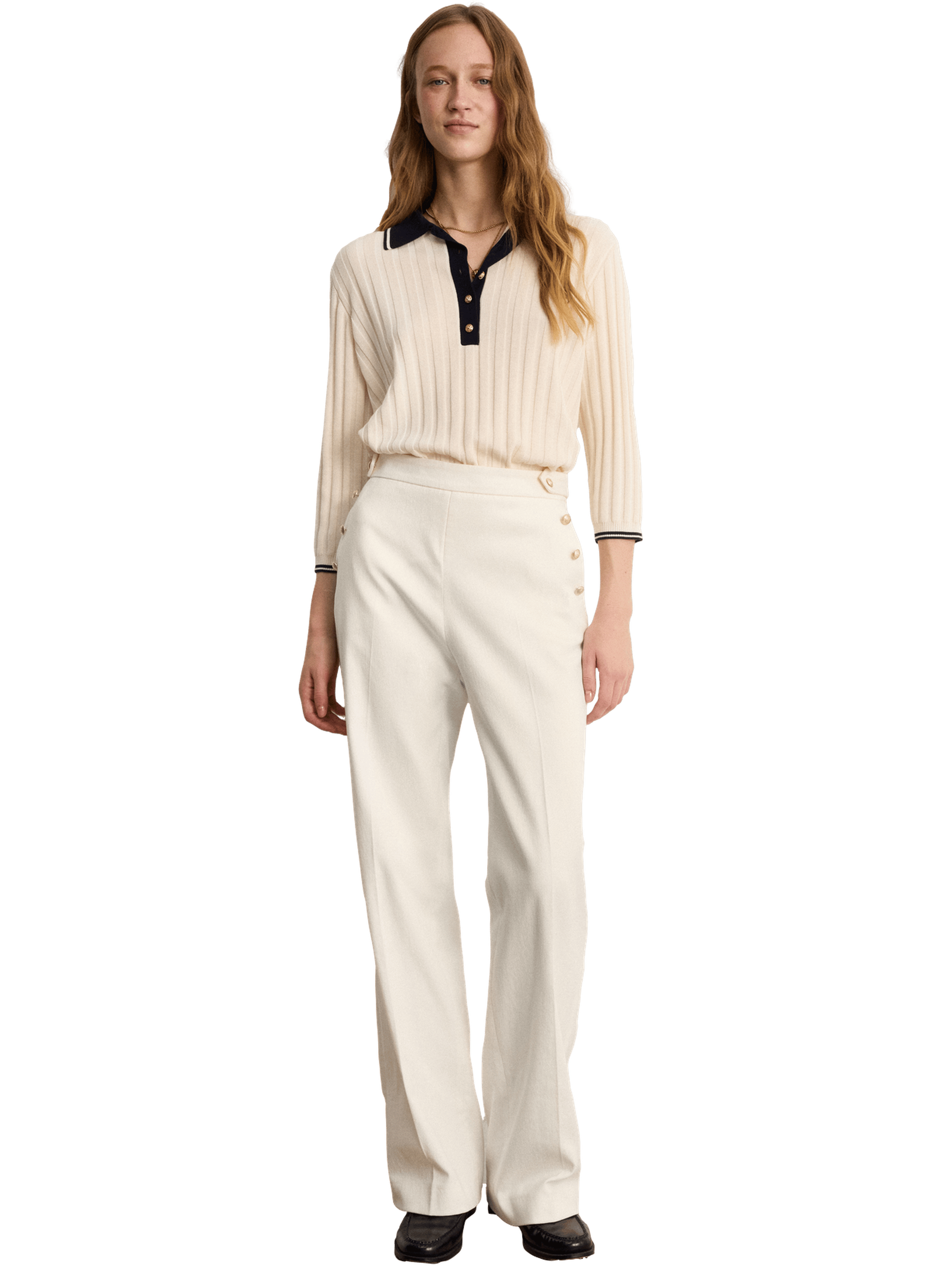 Pantalon droit à pont - basmat PABLO Beige