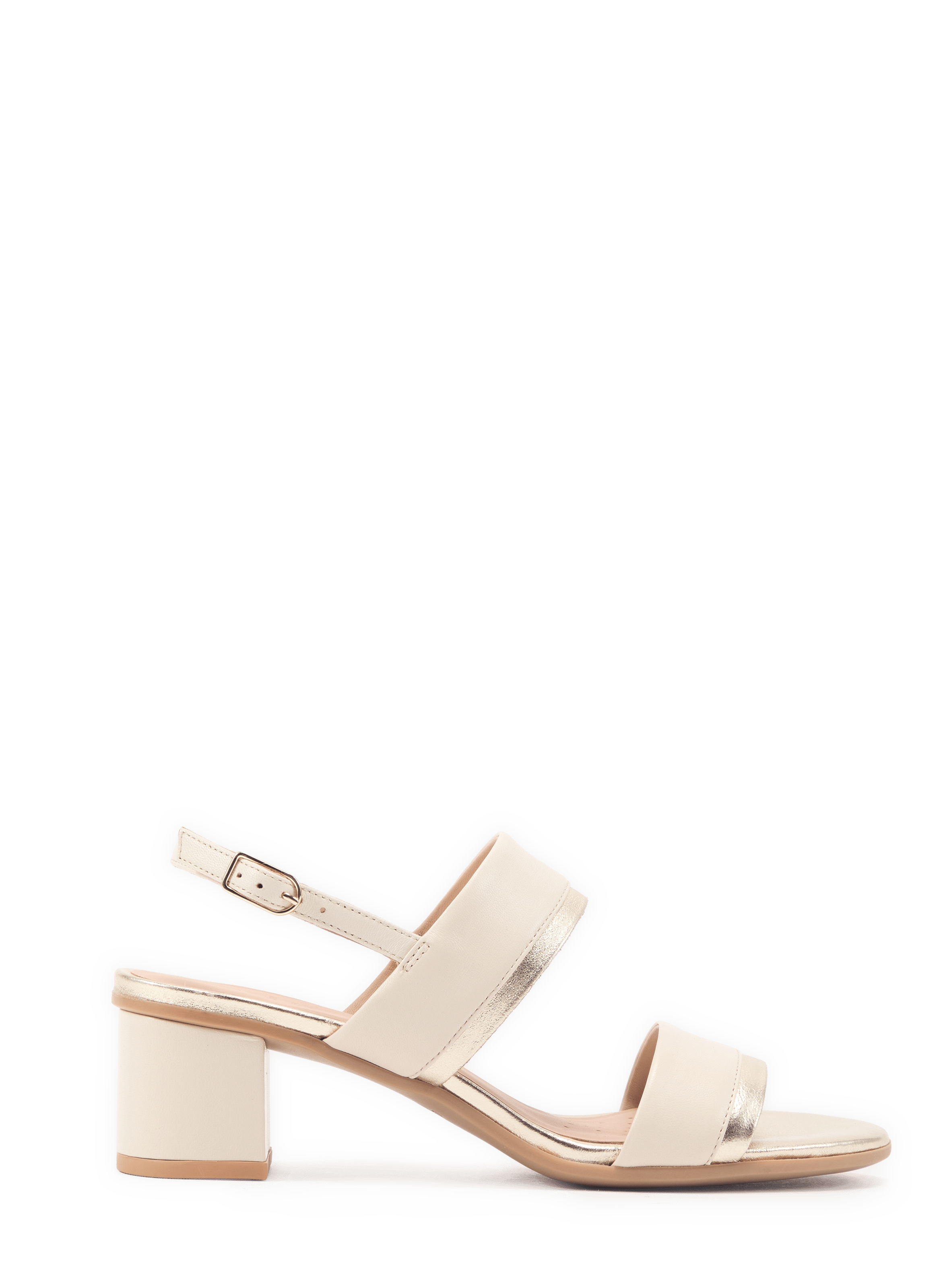 Sandales à talons Aurely 50 en cuir GEOX Beige