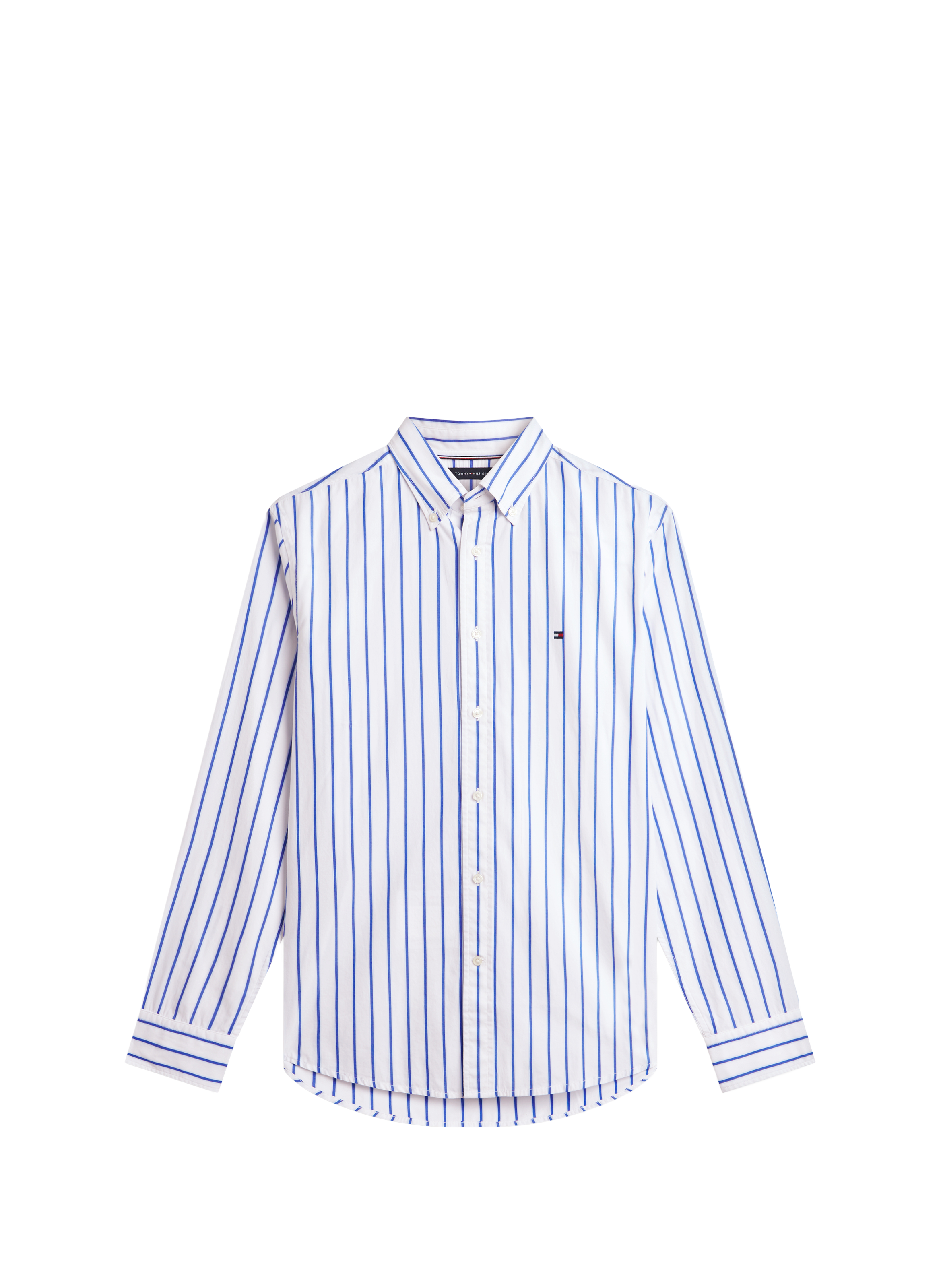 Straight Striped Cotton Shirt TOMMY HILFIGER White
