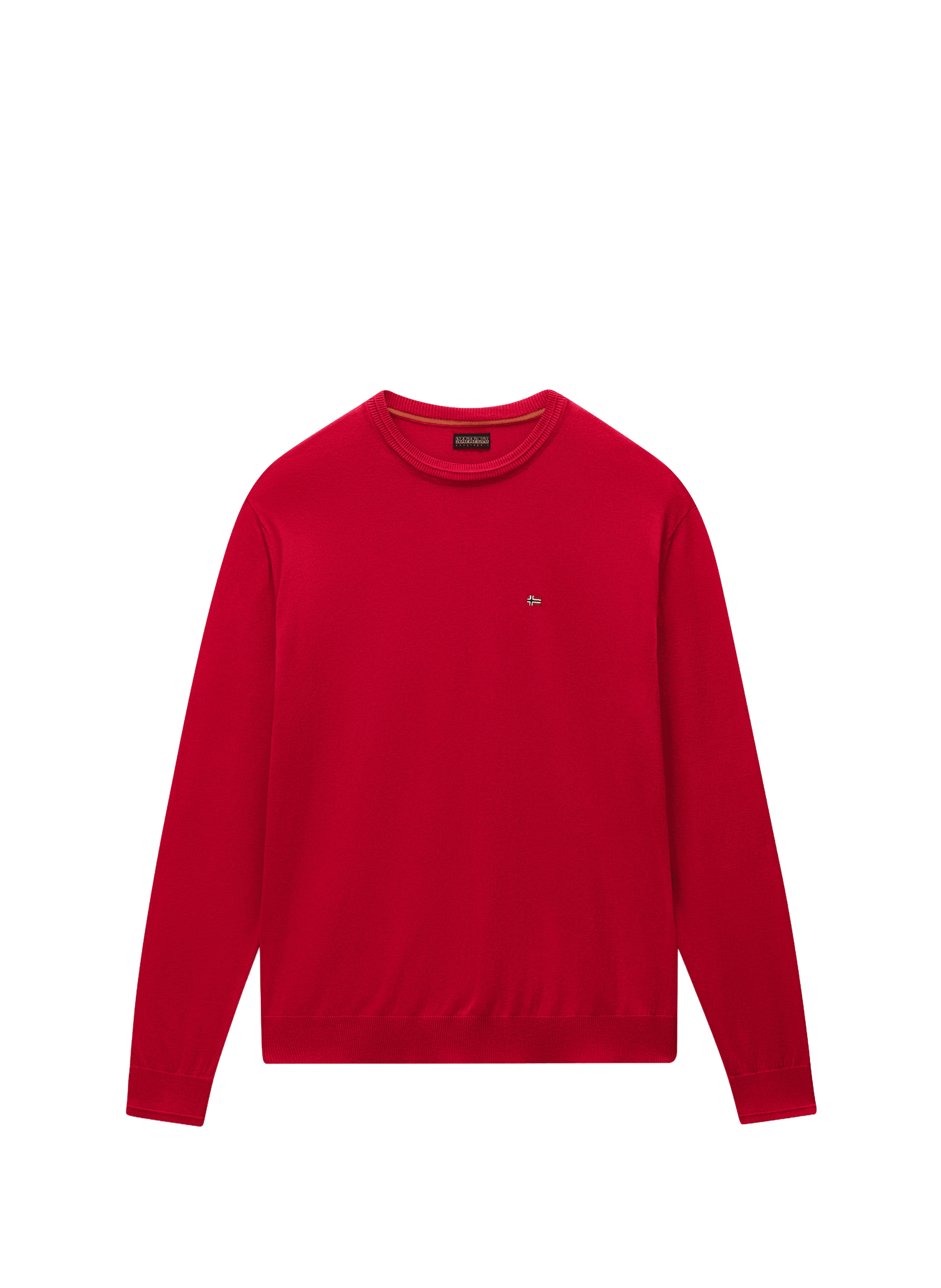 Pull droit Decatur 2.0 à logo brodé en coton NAPAPIJRI Rouge