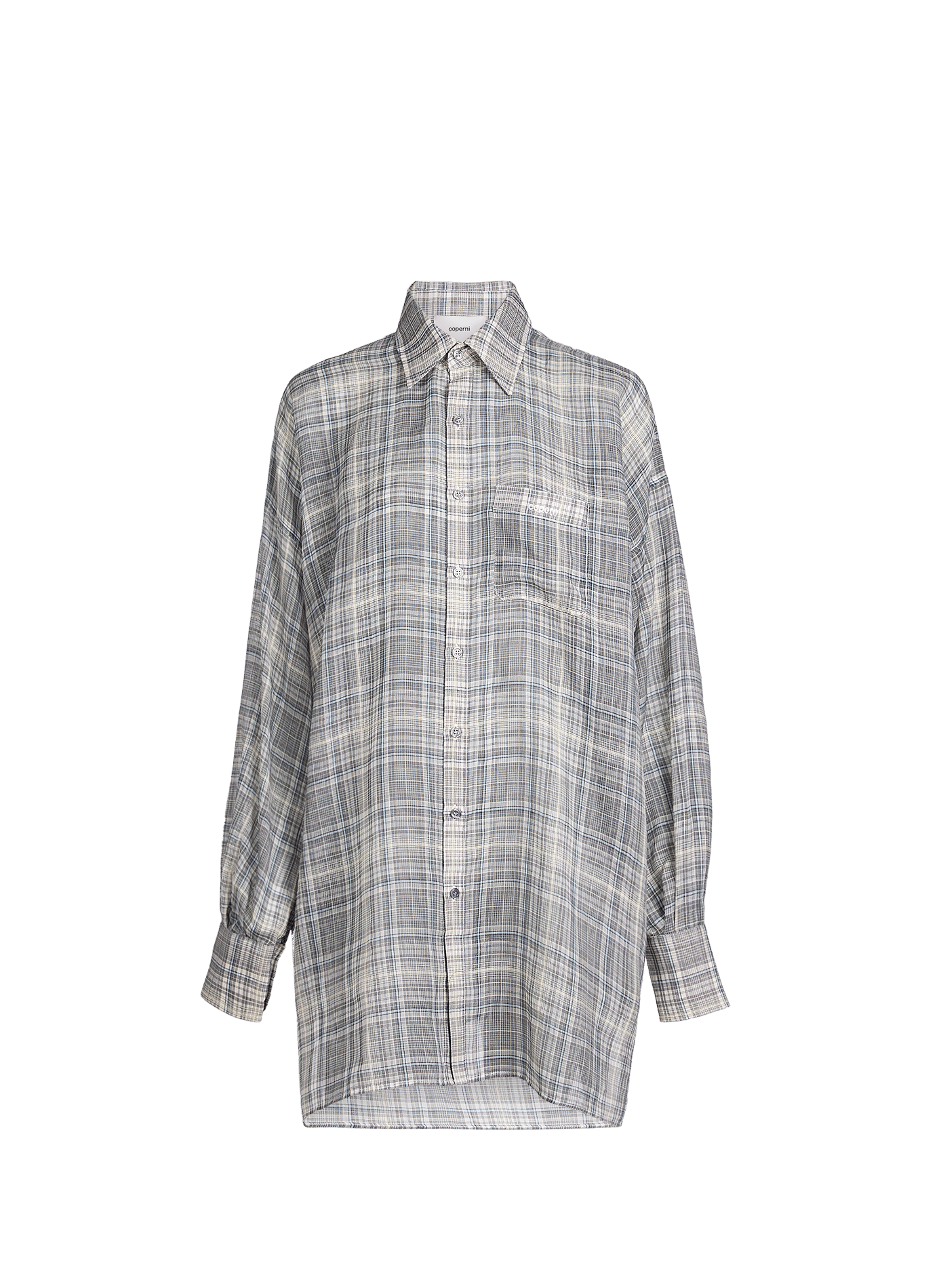 Chemise ample à carreaux COPERNI Gris