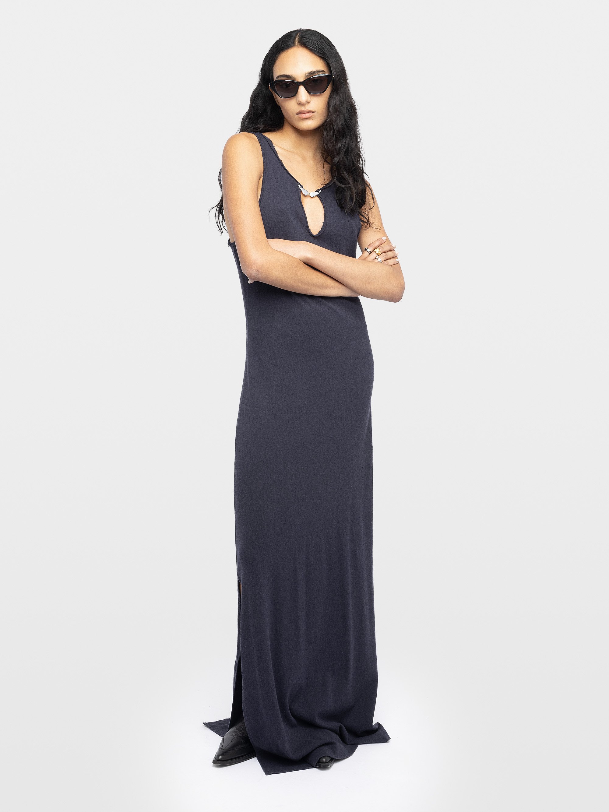 Robe longue sans manches unie tiffania ZADIG&VOLTAIRE Bleu