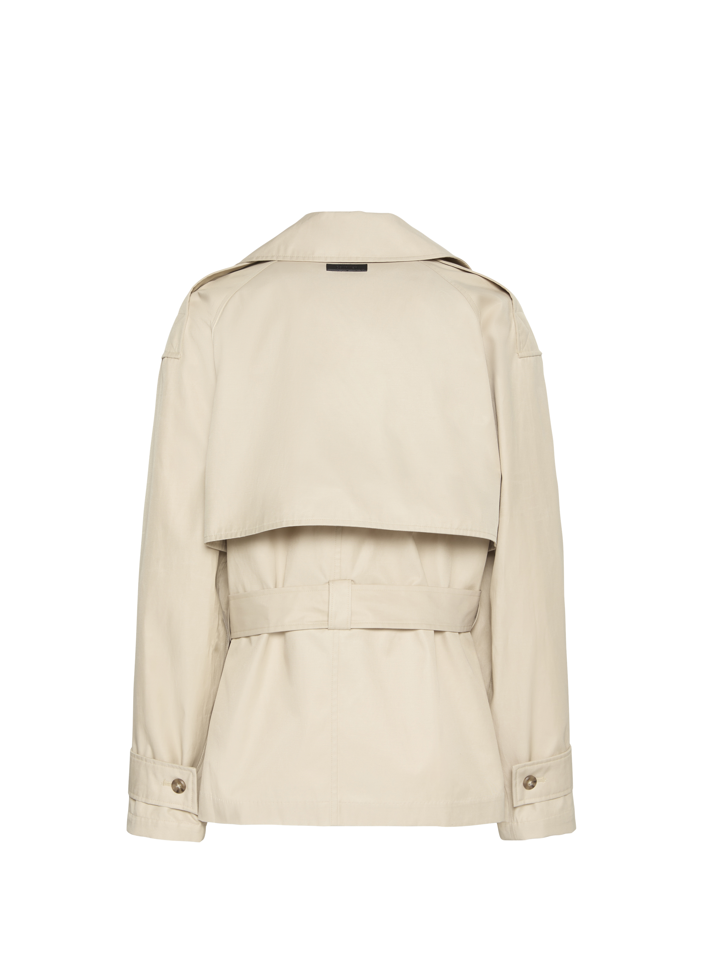 Halflange trenchcoat van katoenmix CALVIN KLEIN Beige
