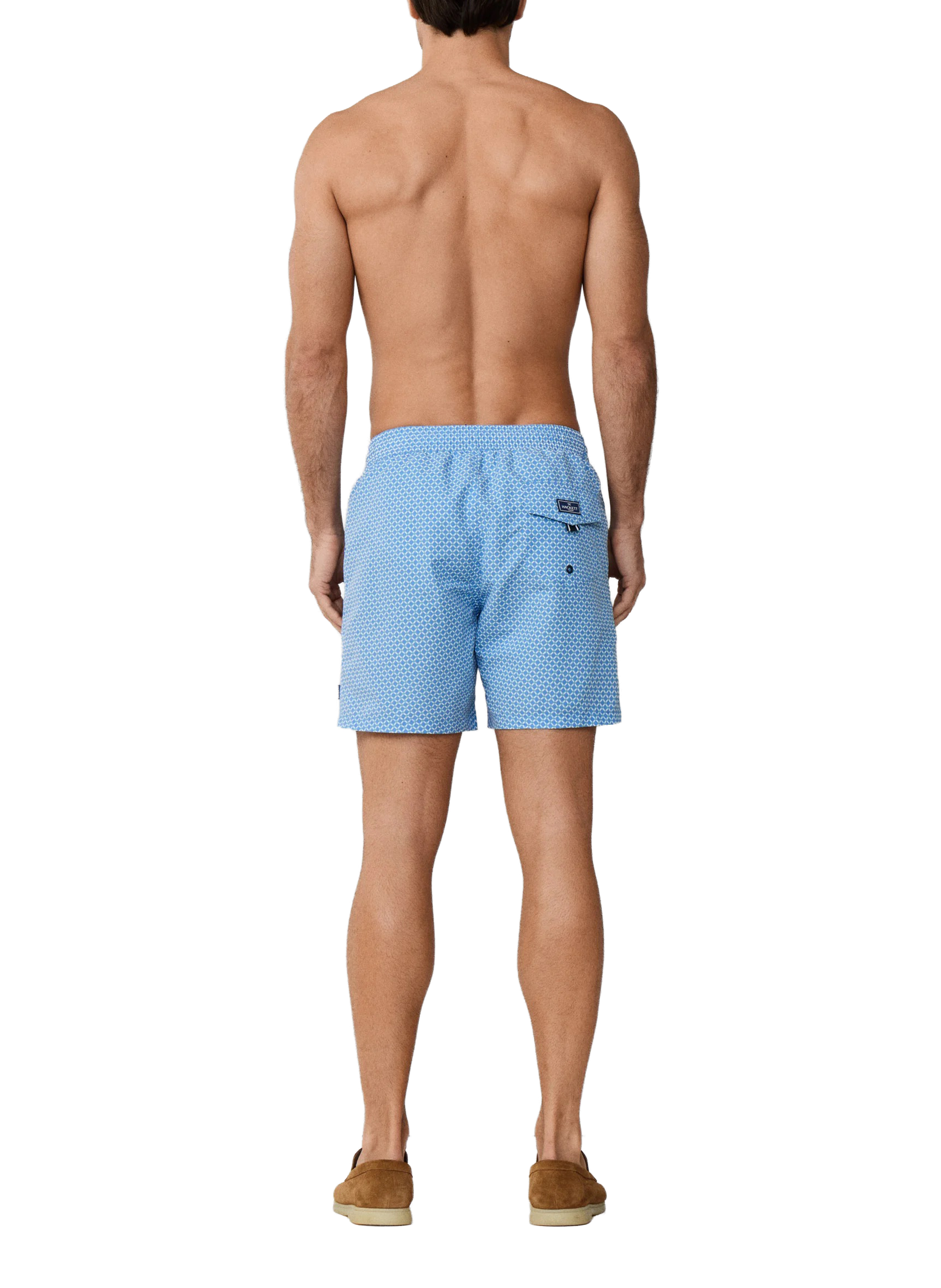 Short de bain à imprimé mini géométrique HACKETT Vert