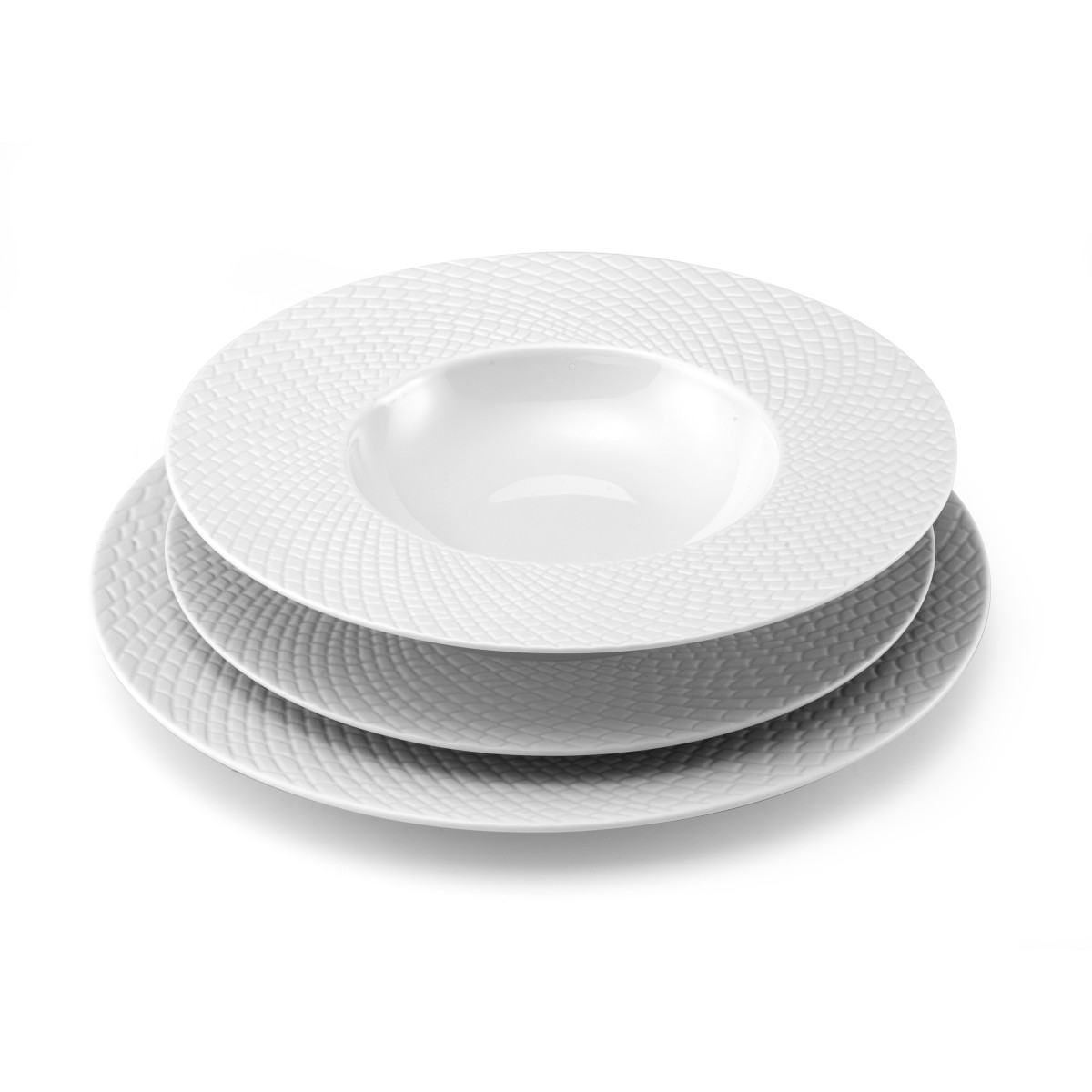 Sherane - assiette dessert 21 cm (lot de 6) MEDARD DE NOBLAT Blanc