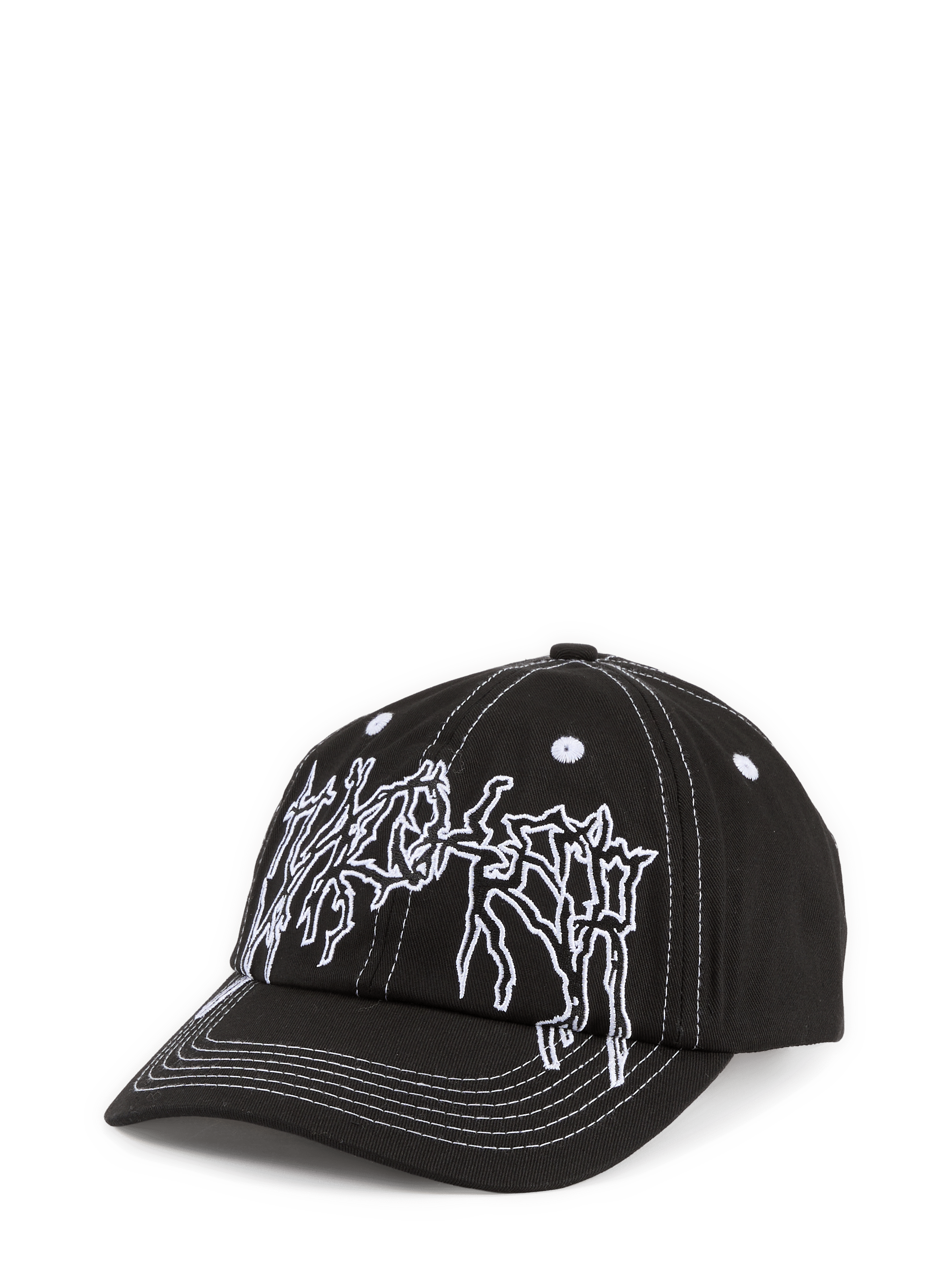 Casquette baseball brodée en coton JACKER. Noir