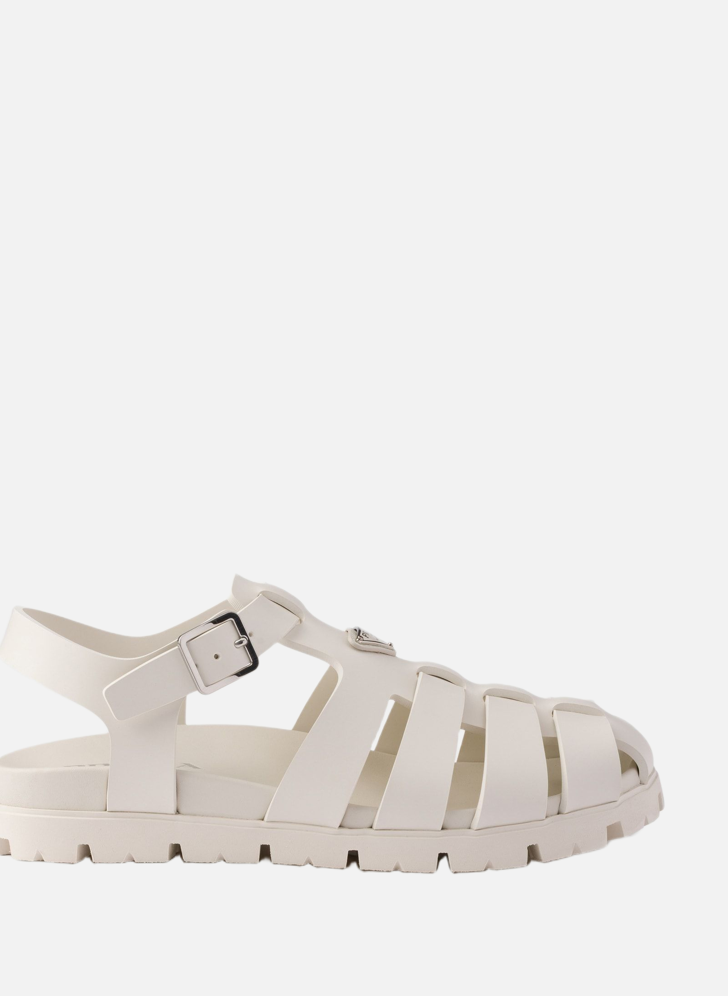 Sandales de pêcheur en gomme PRADA Beige