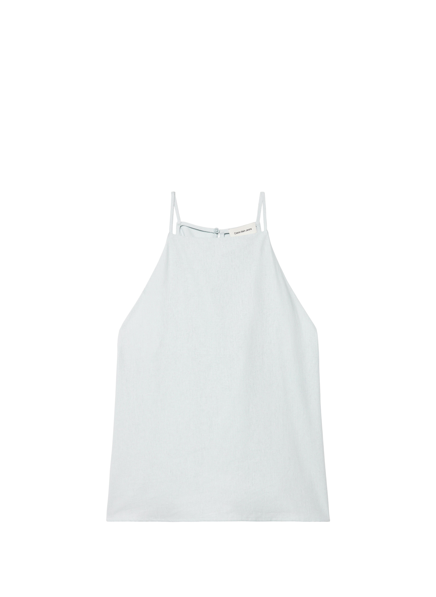 Top à fines bretelles en lin mélangé CALVIN KLEIN Vert