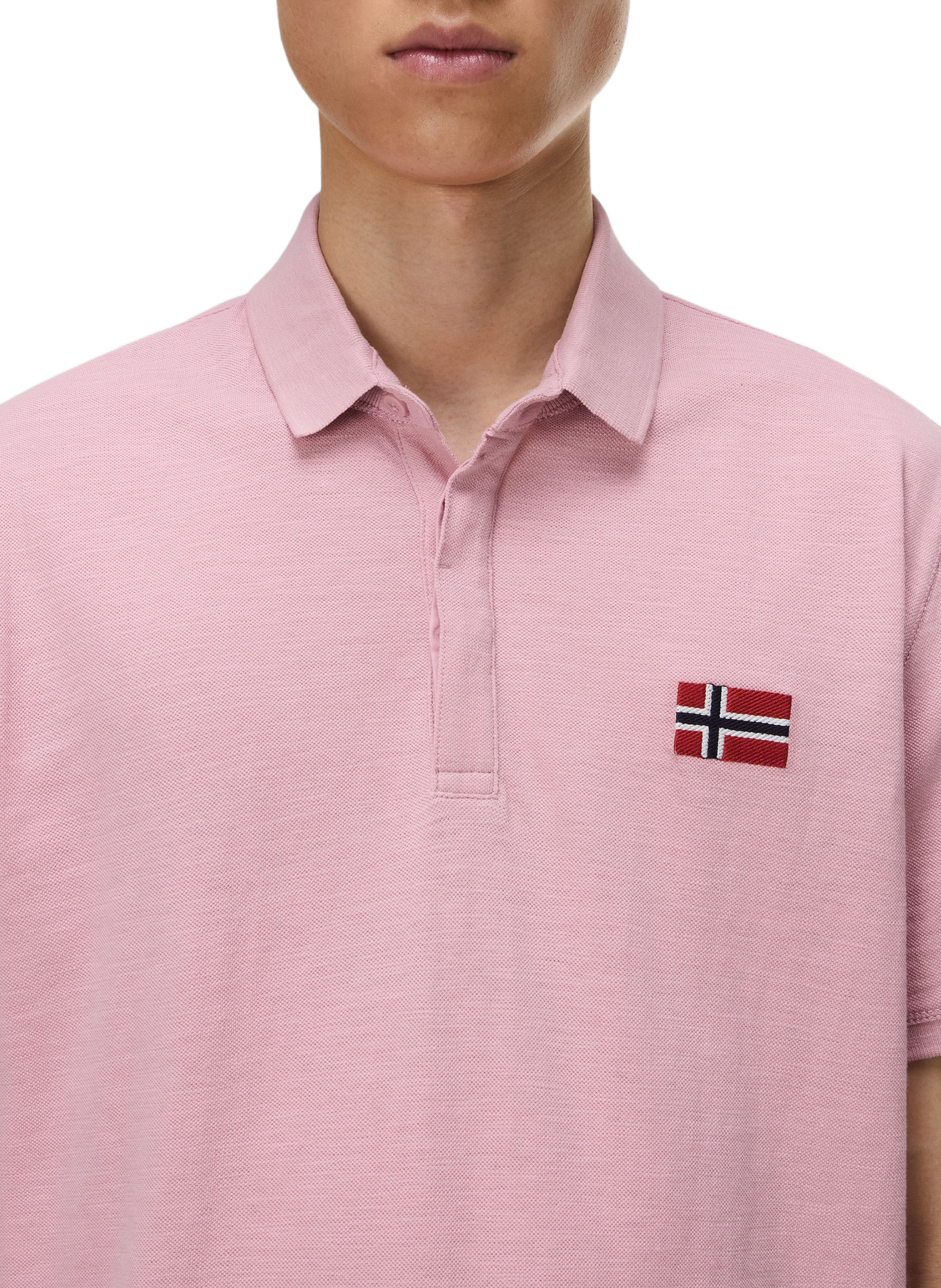 Polo manches courtes Ebea 3 en coton NAPAPIJRI Rose