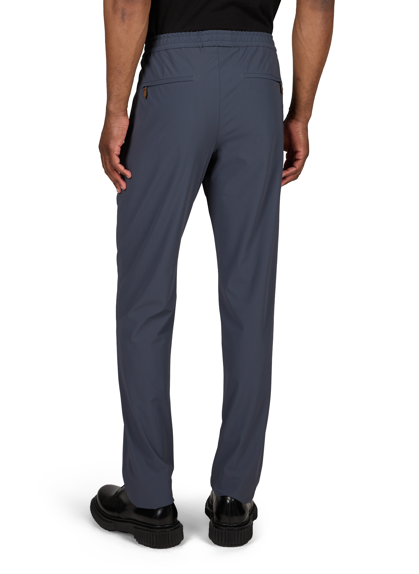 Solid color pants with drawstrings PT01 Grey