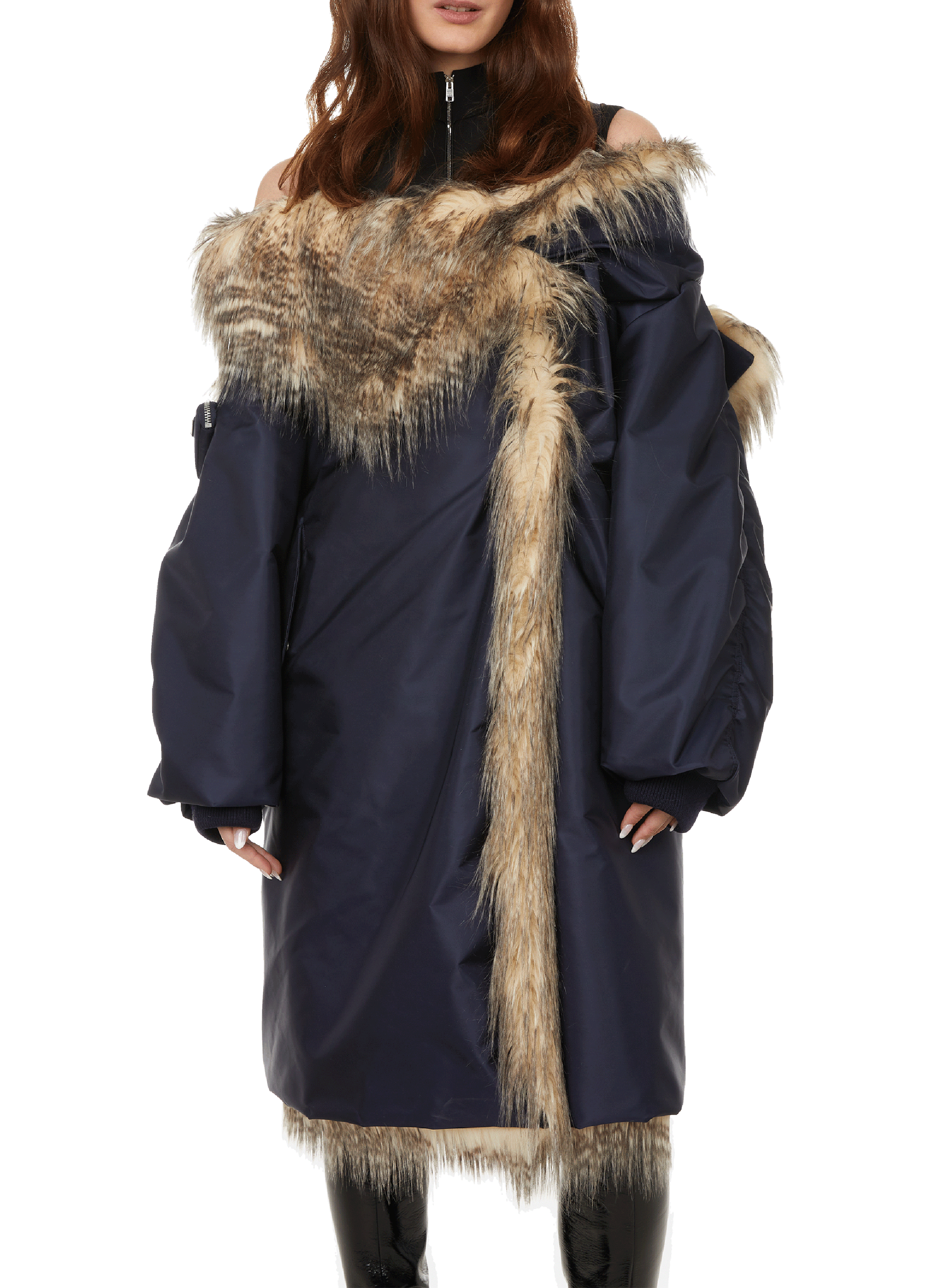 Parka en Re-nylon PRADA Bleu