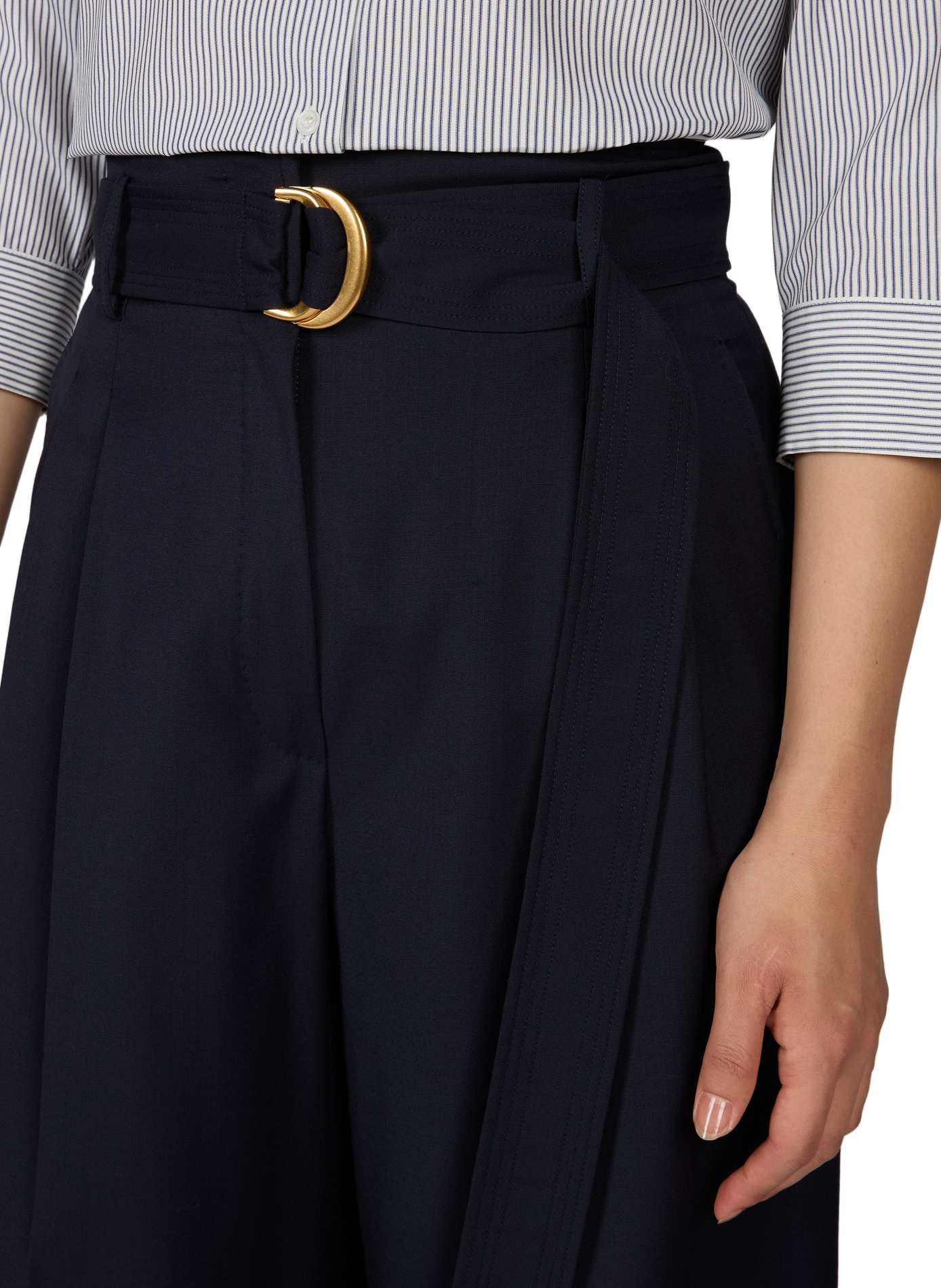 Wide-leg wool trousers MAX MARA STUDIO Blue