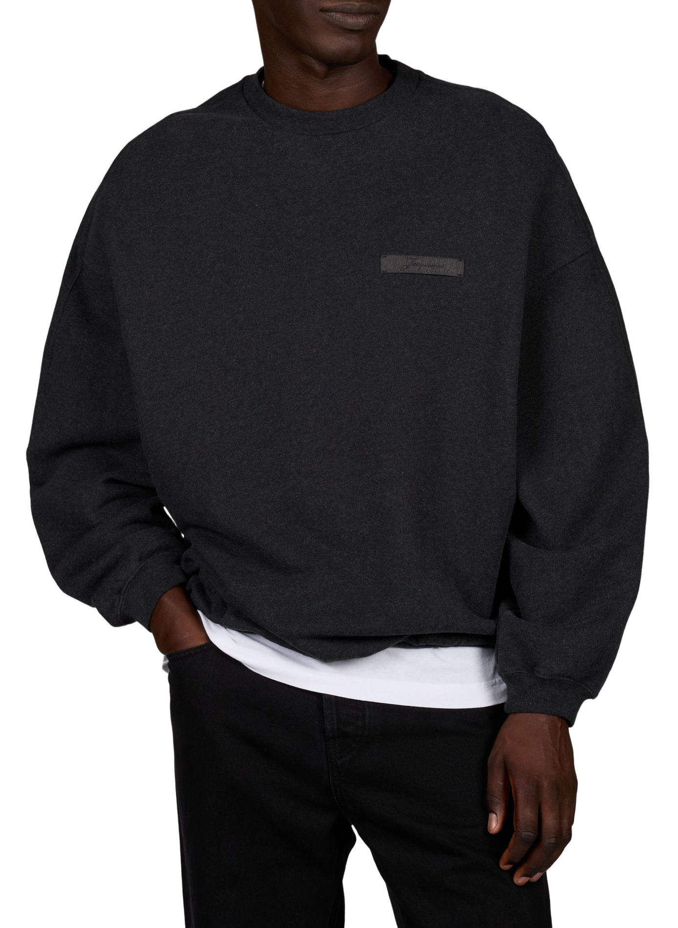 Le Sweatshirt Ruban en coton mélangé JACQUEMUS Gris