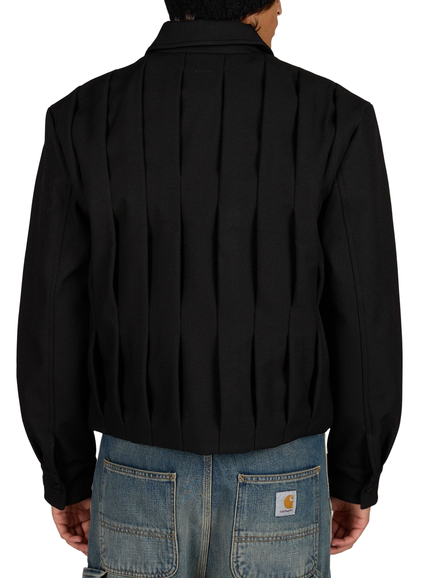 Oversized jacket with classic collar ONLY THE BLIND Black