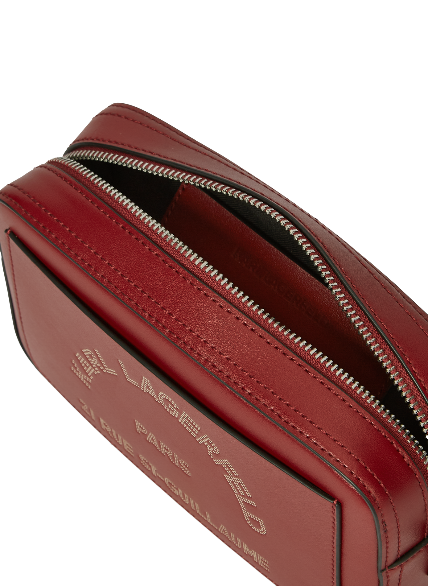 Schoudertas K/Daily van leer KARL LAGERFELD Rood