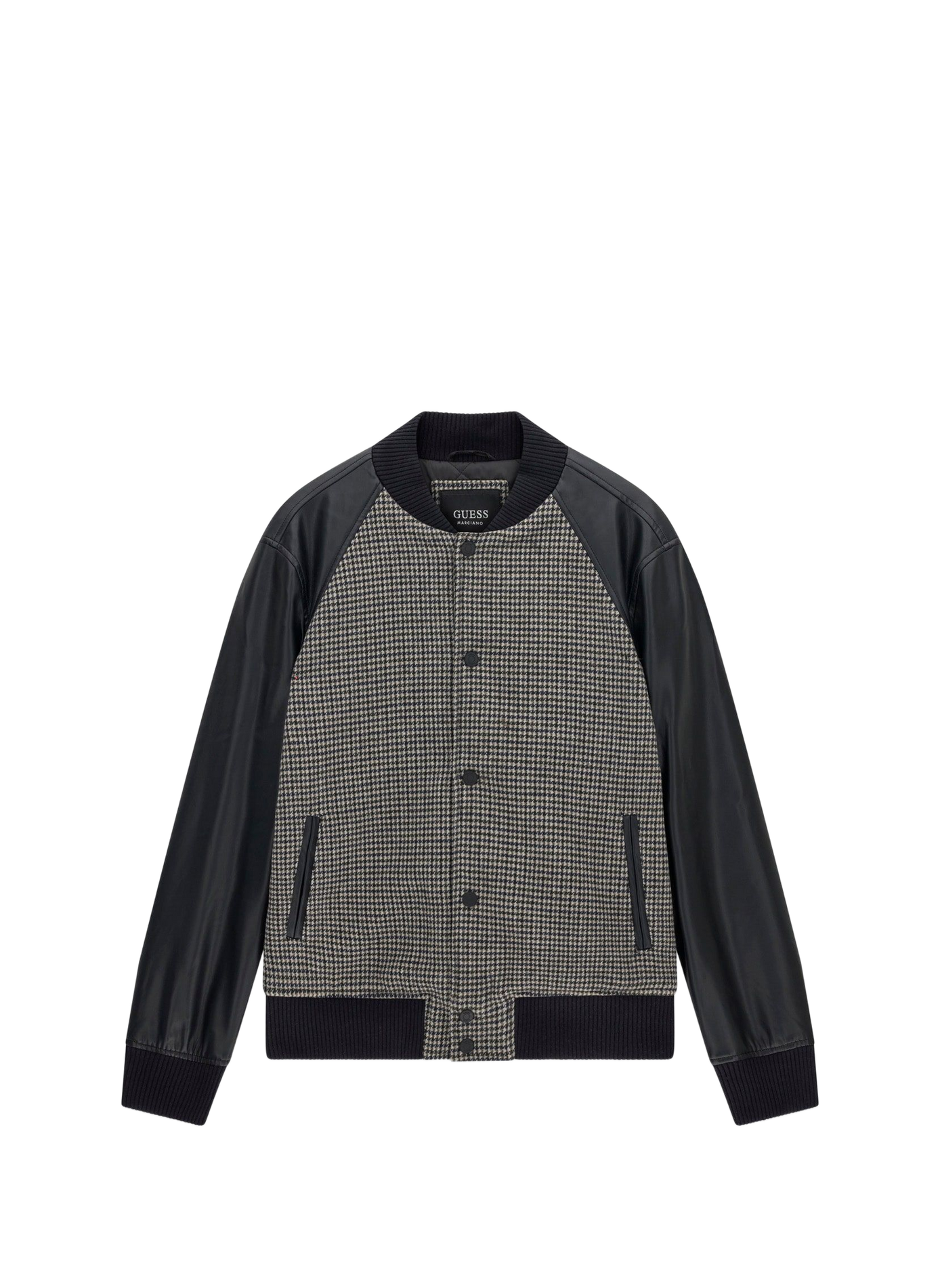 Gerade geschnittene Blousonjacke aus Materialmix GUESS Grau