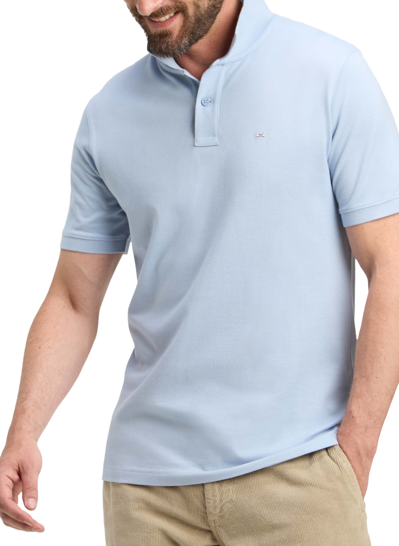 Polo droit à logo brodé en coton EDEN PARK Weiss