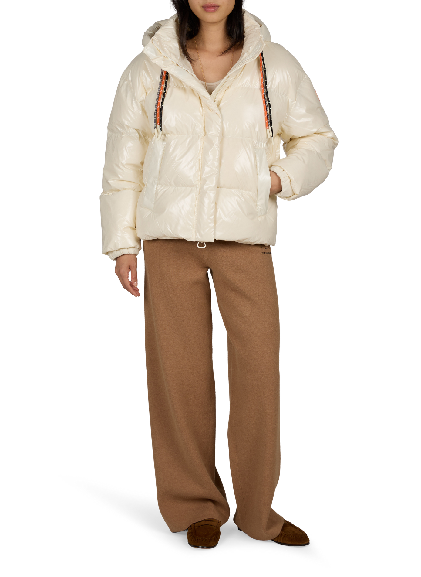 LILIBRIGHT short shiny puffer jacket | Beige GERTRUDE Women