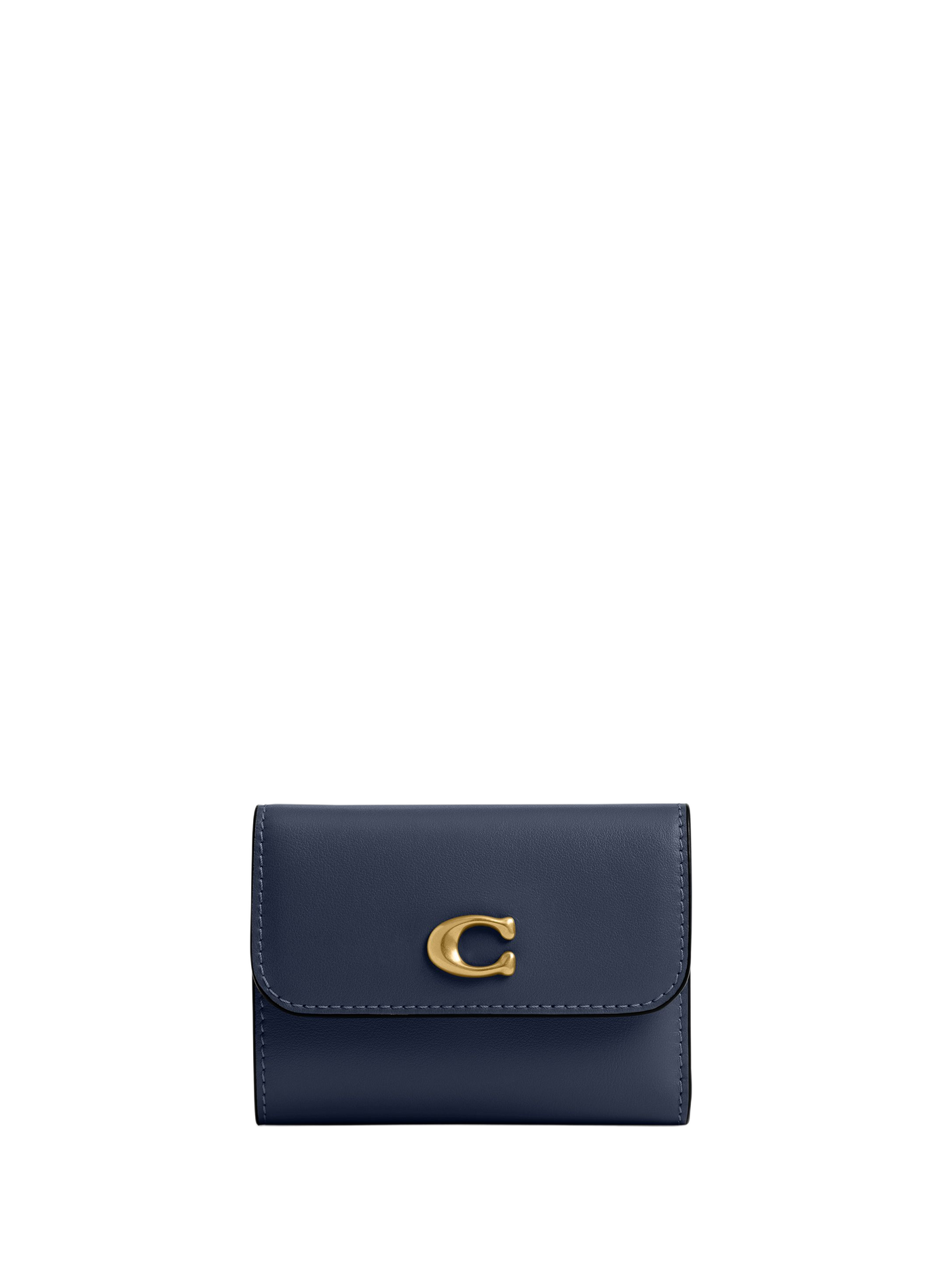 Kartenhalter mit Logo aus Leder COACH Blau