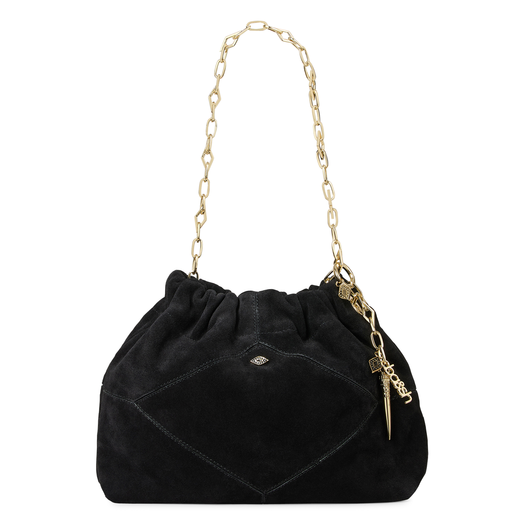 Sac porté épaule en cuir mini june tote BA&SH Noir