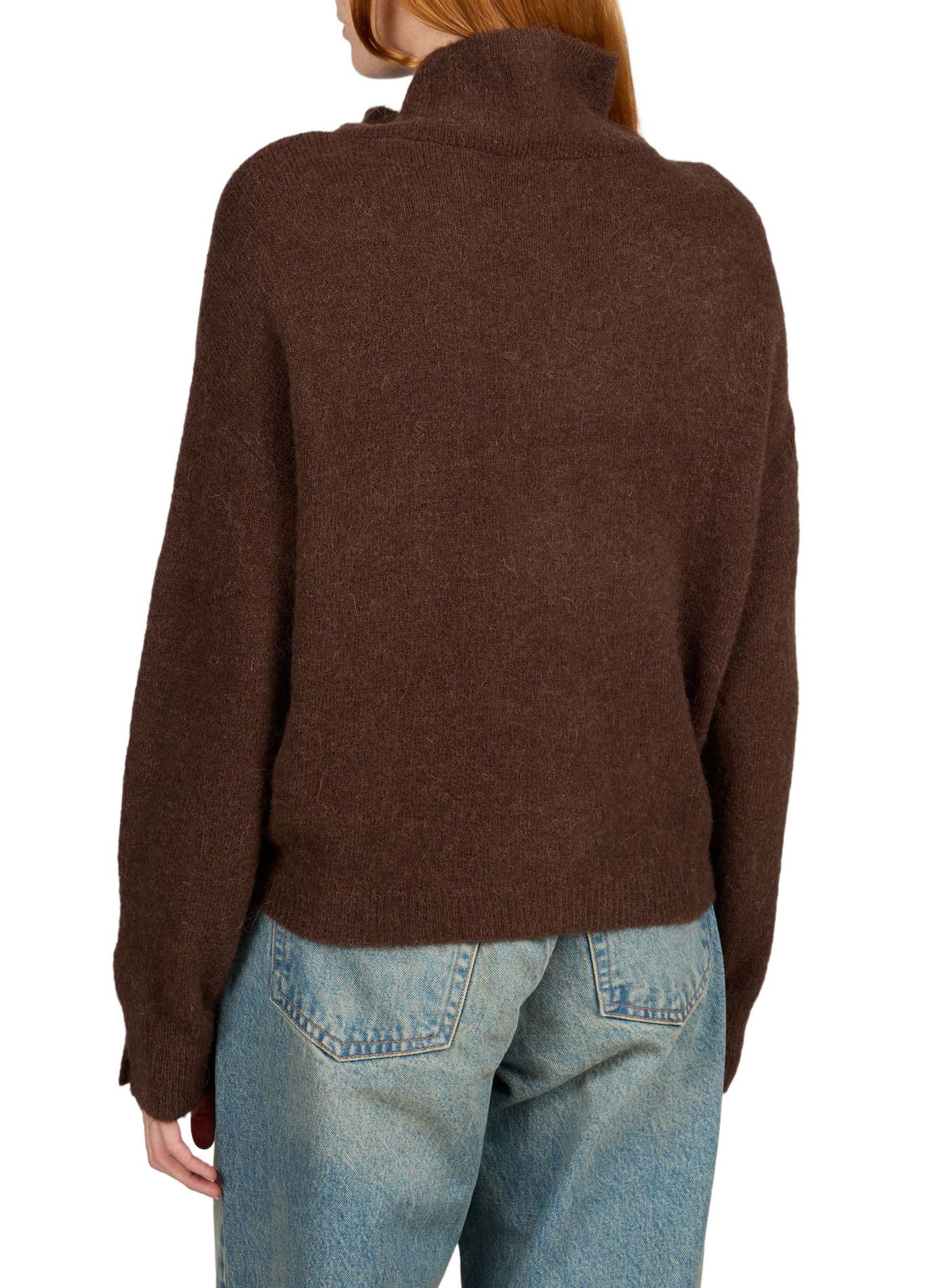 Oversize-Stehkragenpullover Bondie Hope MSCH Braun