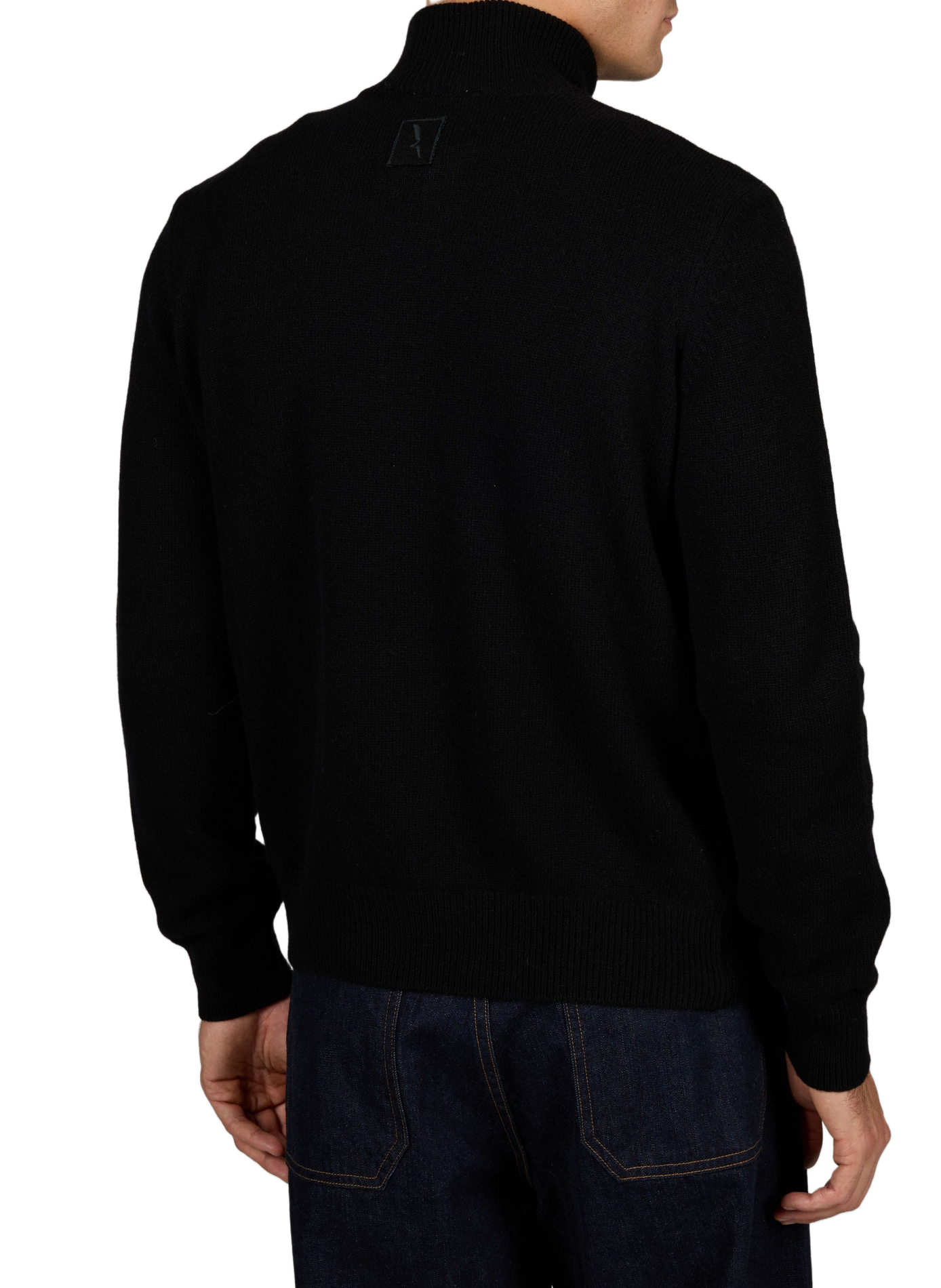 Wool zip-neck jumper AIGLE Black