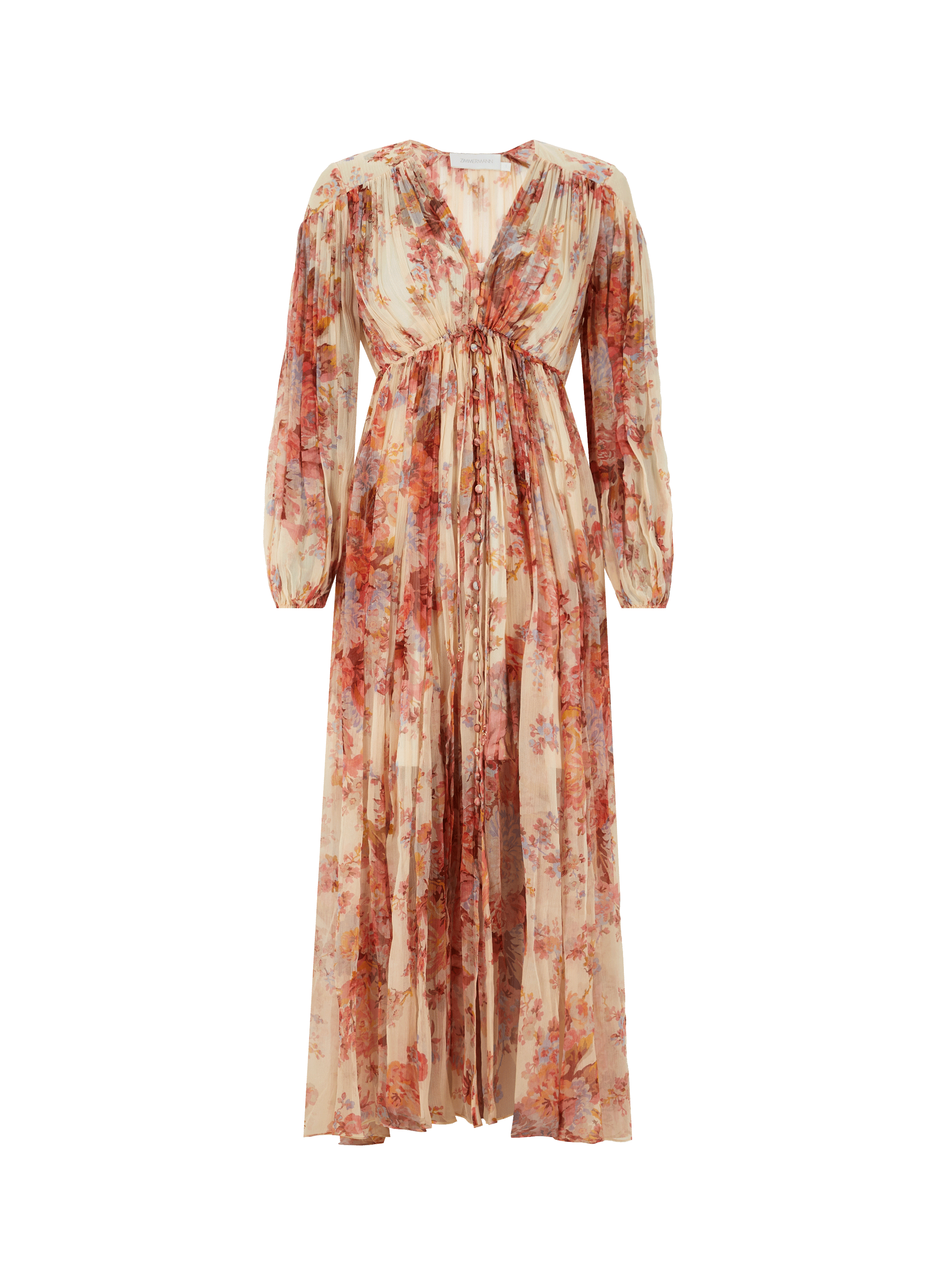 Robe Devi en soie plissée