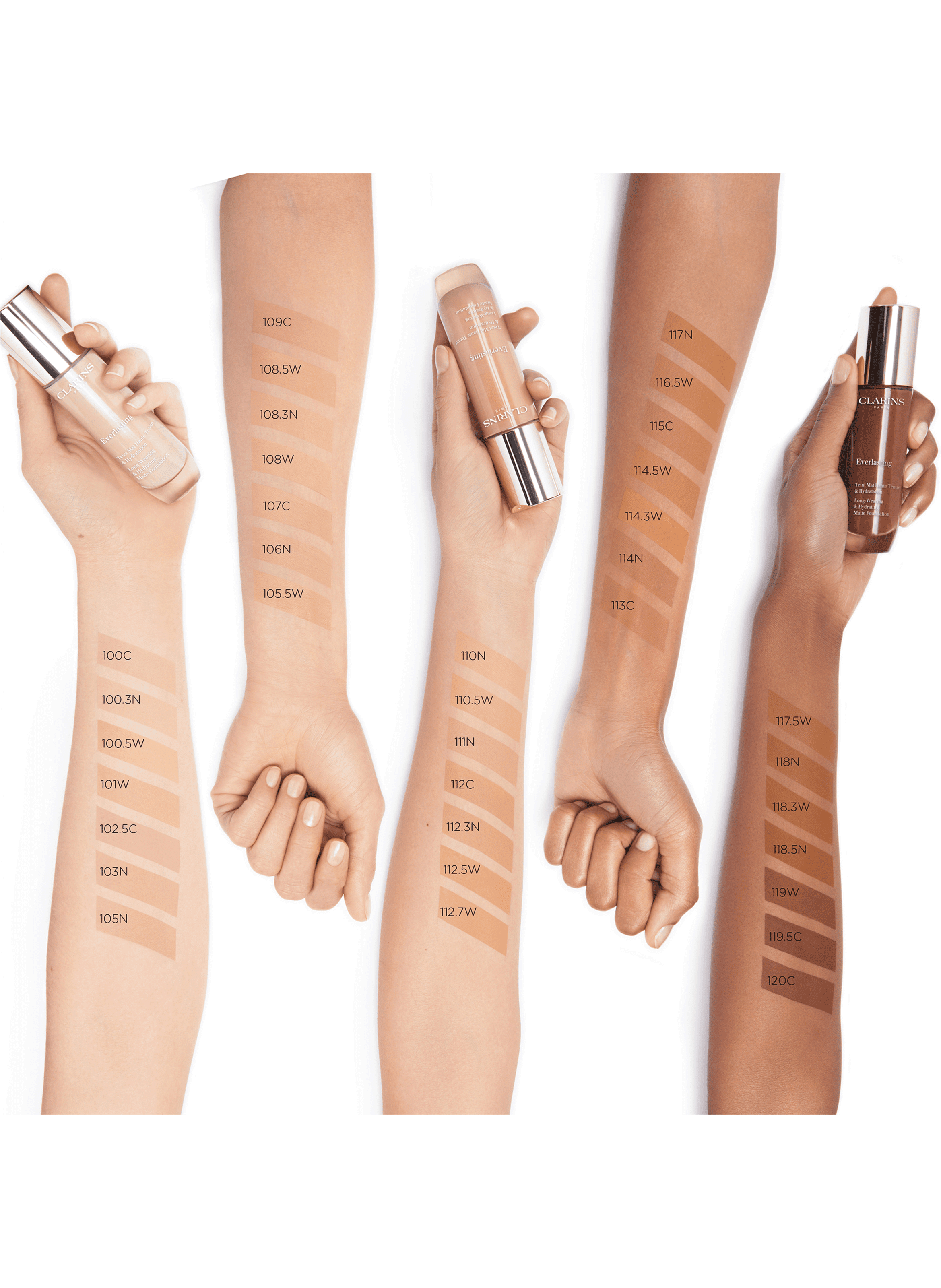 Everlasting - Fond de teintTeint Mat Haute Tenue & Hydratation CLARINS 110n honey