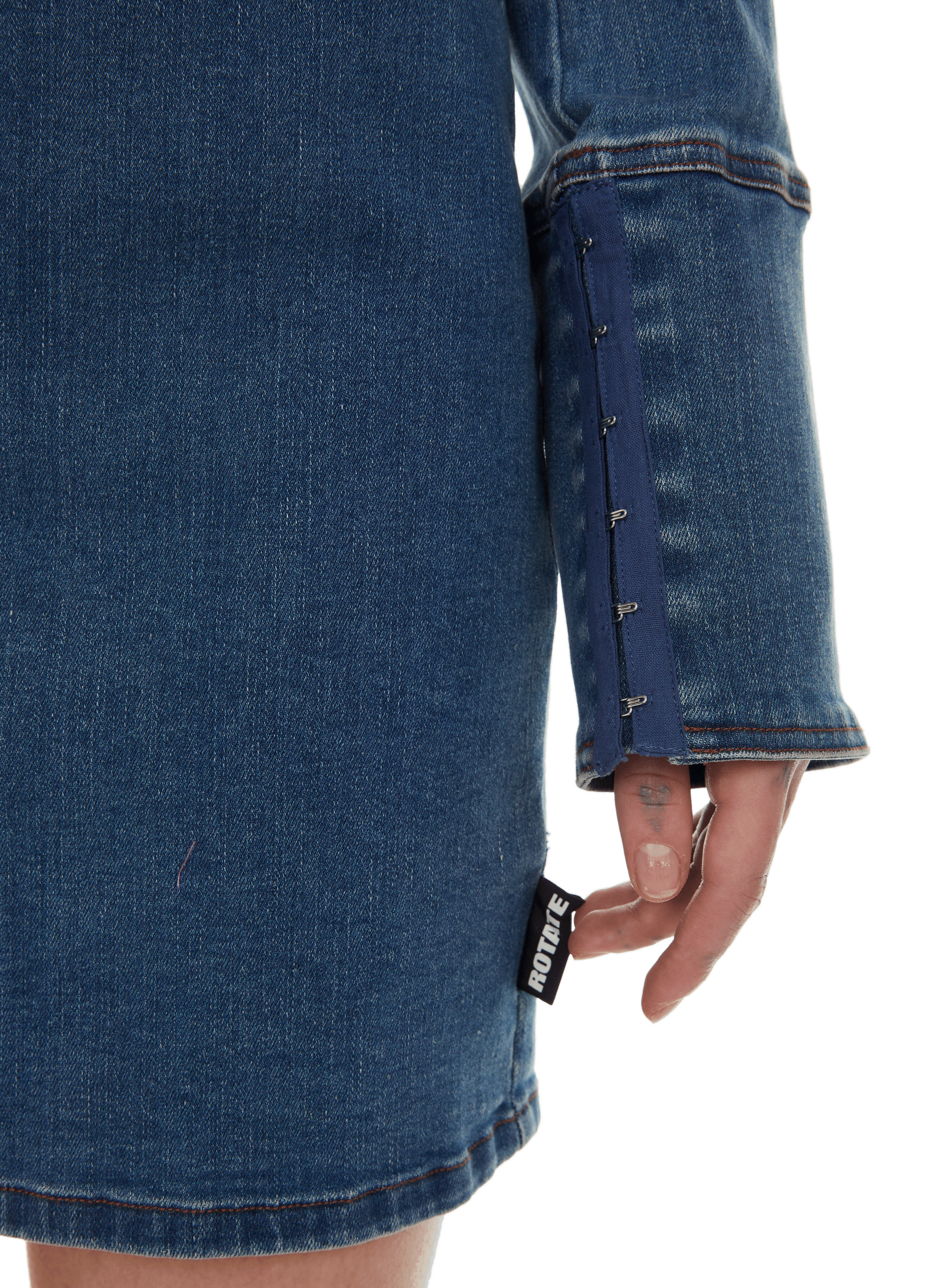 Robe courte en jean ROTATE Bleu