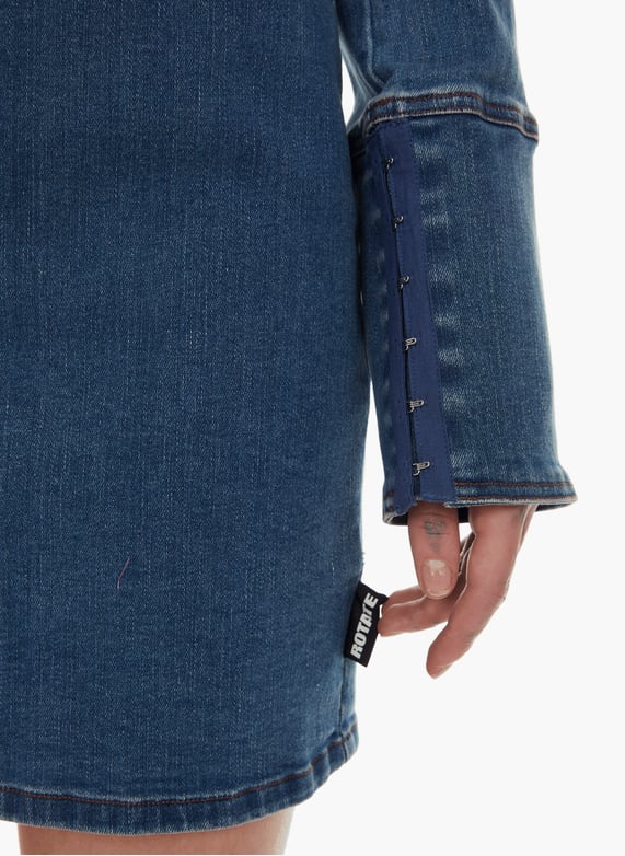 rotate denim dress Rotate - Rhinestone Denim Dress